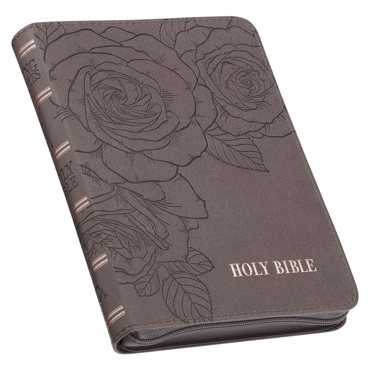 KJV Holy Bible, Compact Large Print Vegan Leather Red Letter Edition – Ribbon