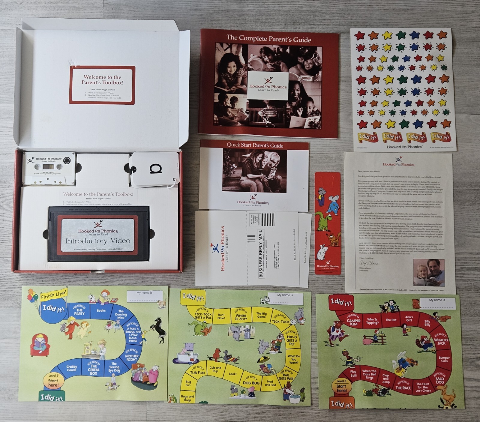 Hooked on Phonics Learn To Read Books Set Levels 1 – 5 Parent Kit Homeschool