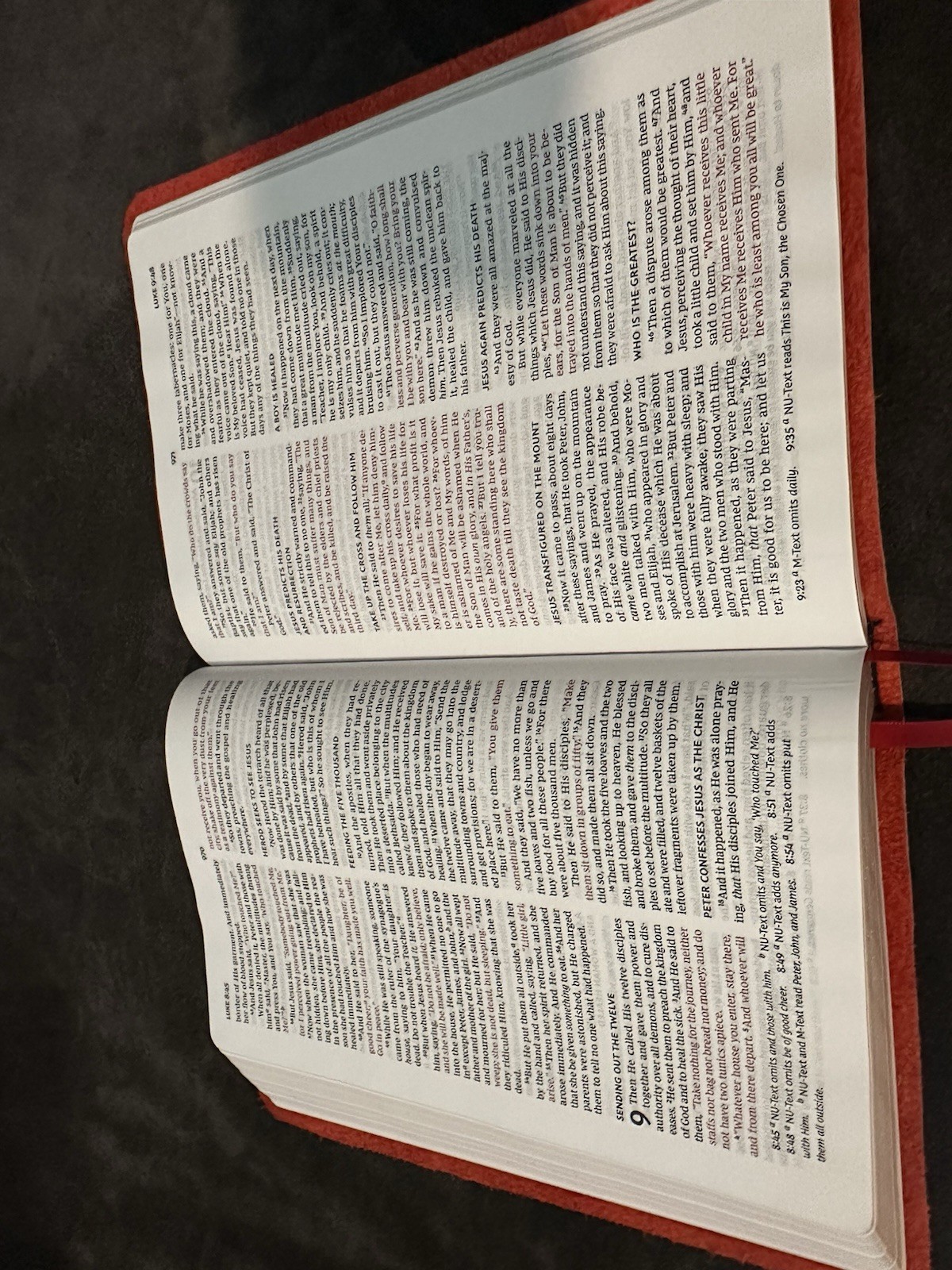 nkjv New King James bible large print red letter Leather Thinline