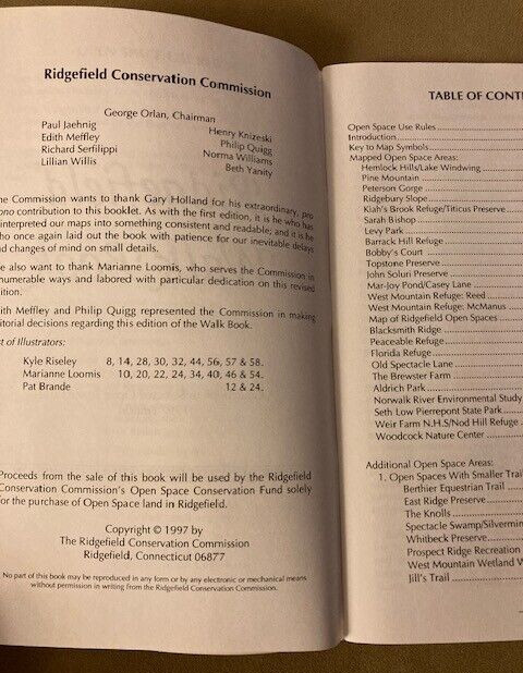 Ridgefield Walk Book Expanded and Revised 1997 Edition. 58 pages with maps
