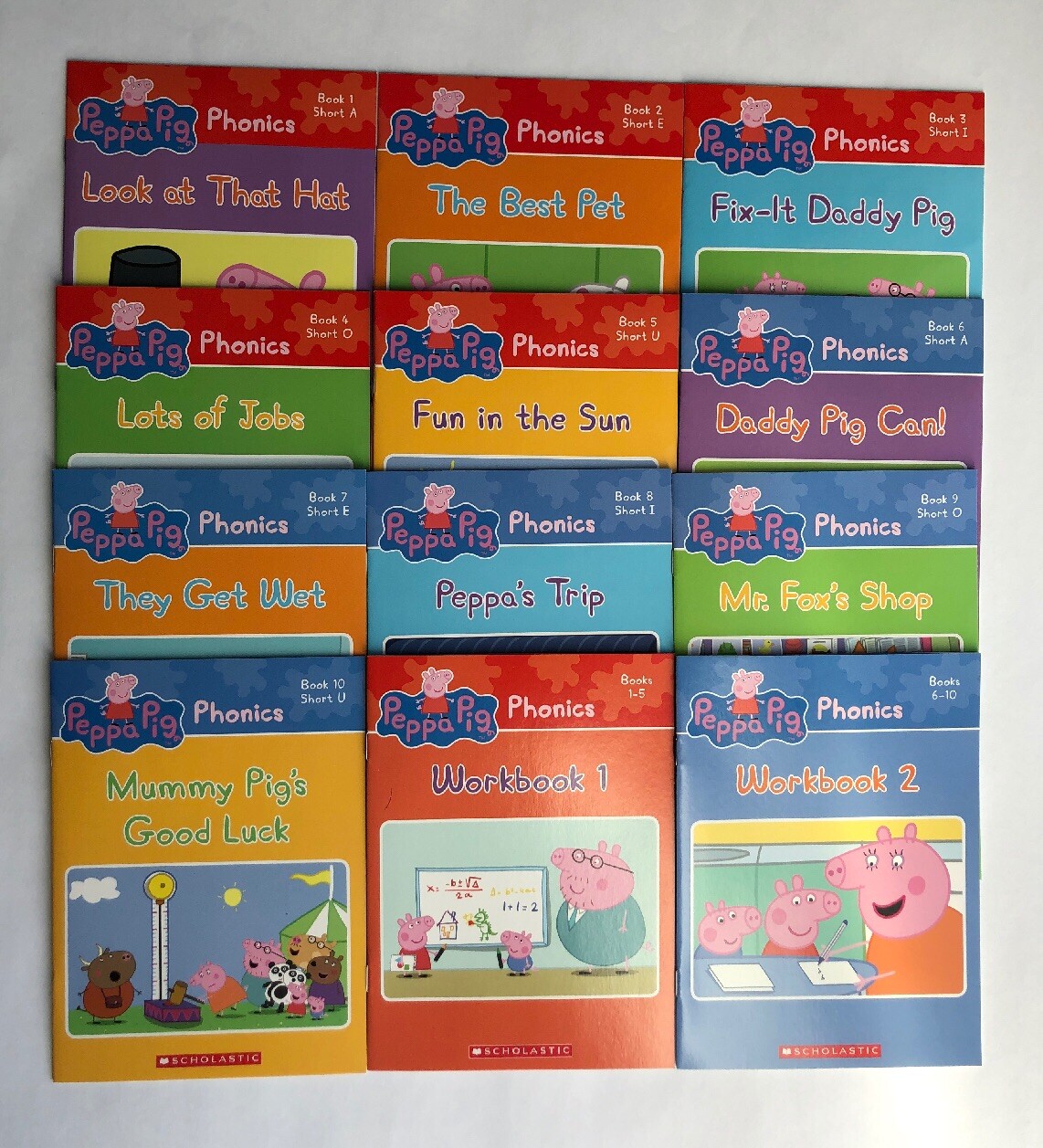 Peppa Pig Childrens Books Phonics Learn to Read Gift Set Lot 12