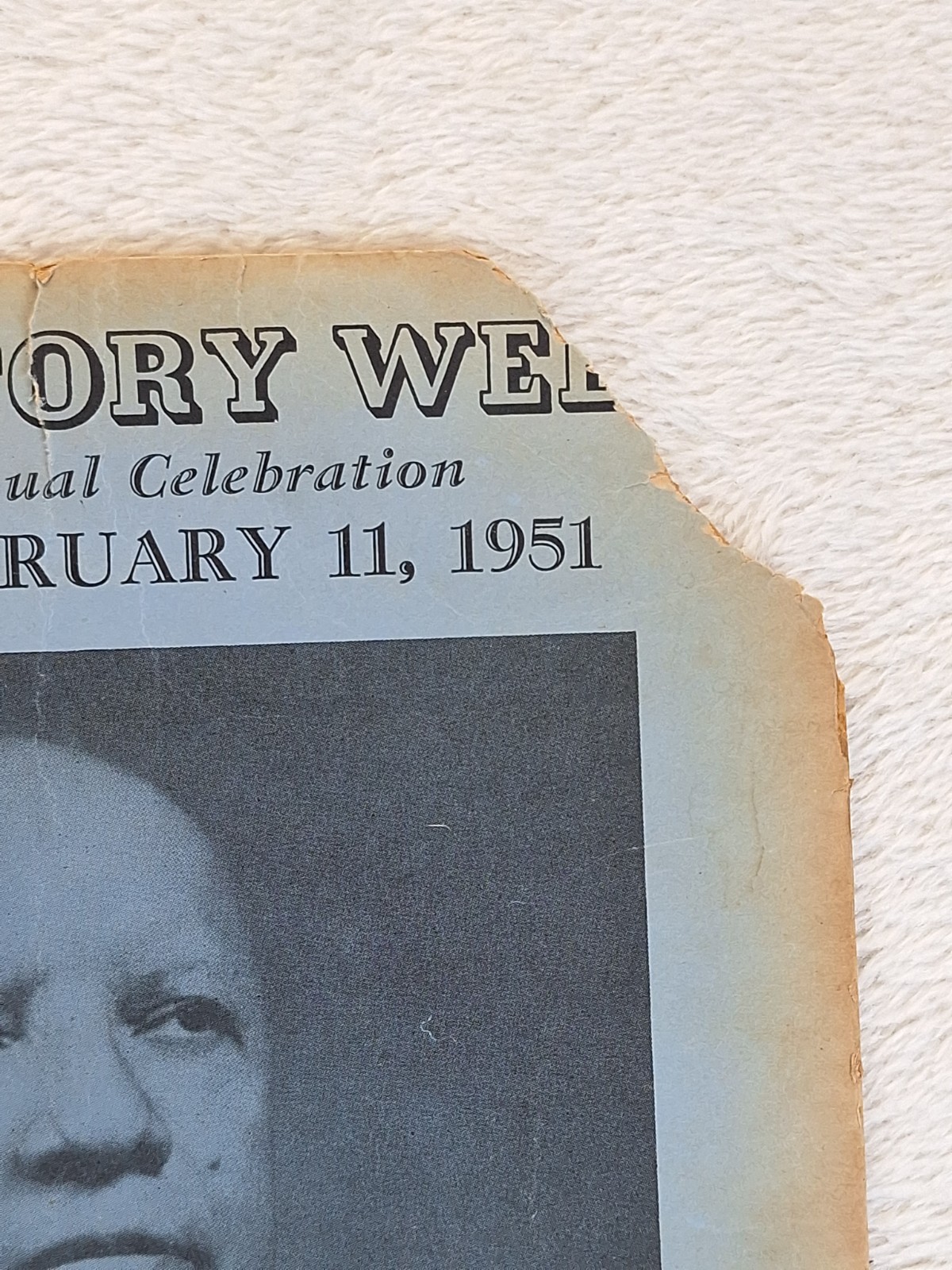 Carter G Woodson Negro History Week Celebration Flyer 26th Annual Feb. 11, 1951