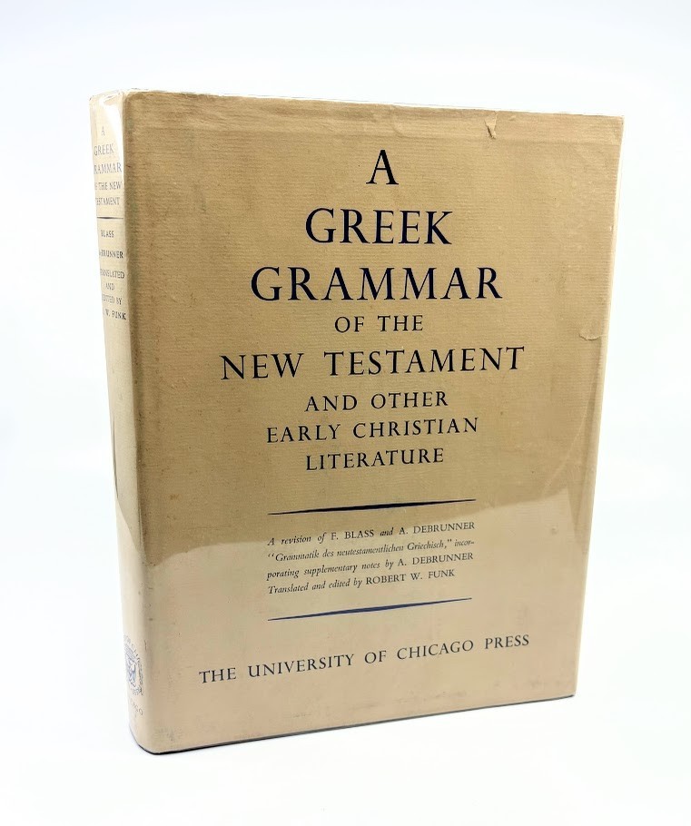 Greek Grammar New Testament Blass Debrunner Funk 1961 HC w/DJ 10th Printing