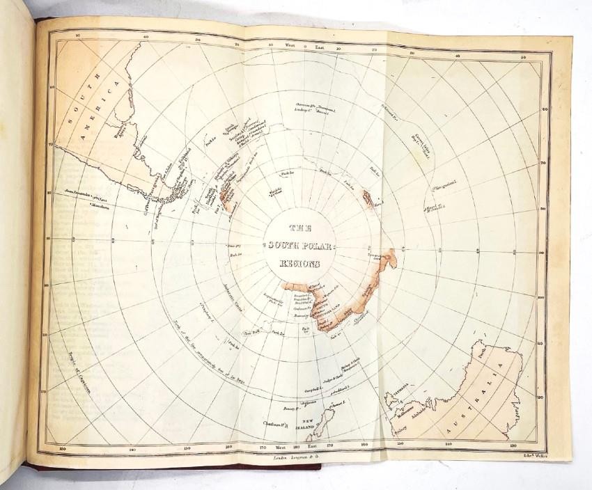Antique 1892 THE POLAR WOLRD Exploration Maps Whaling Esquimaux FINE BINDING