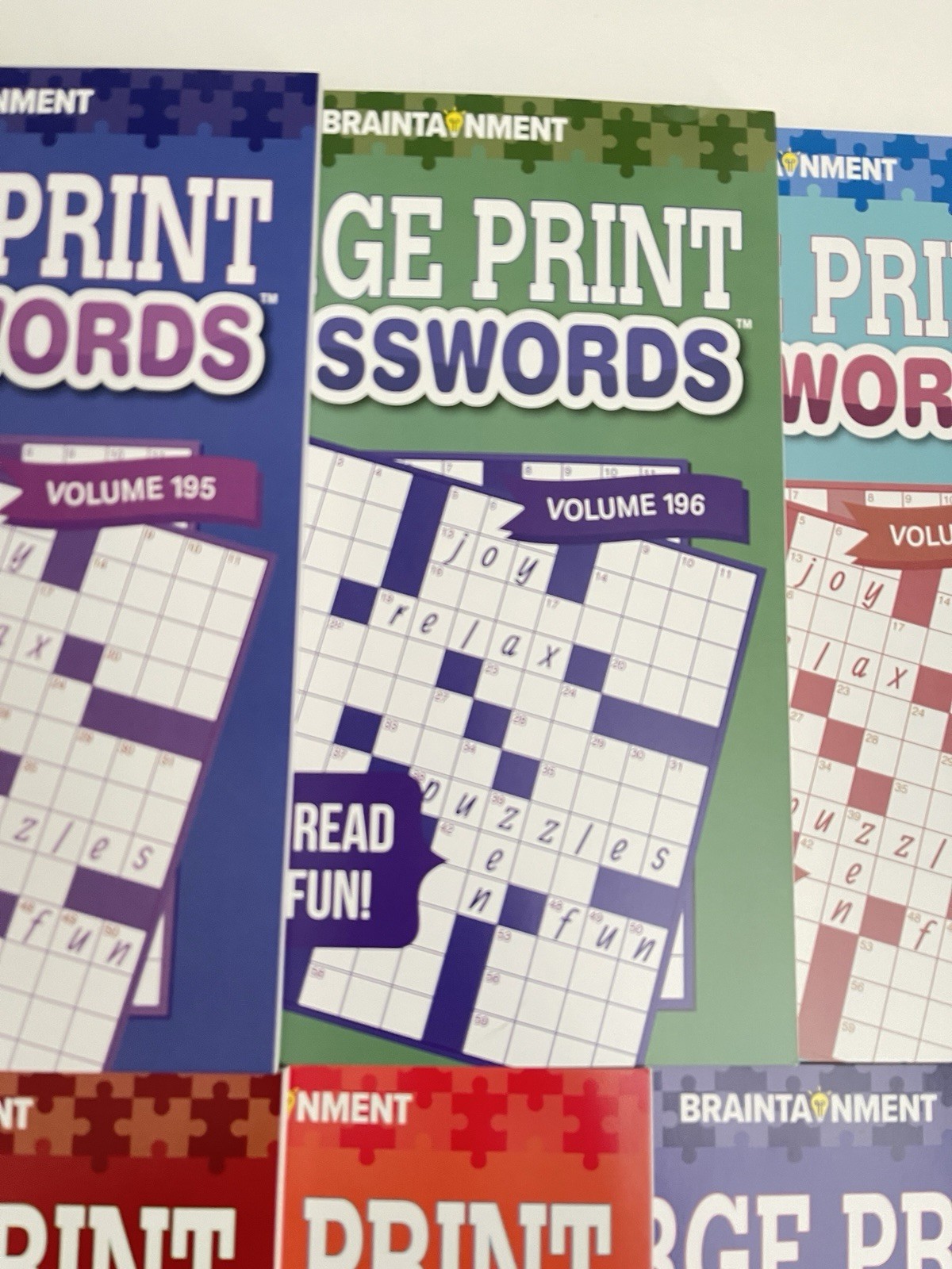 Lot 6 Kappa Large Print Crossword Books Braintainment NEW Free Ship NEW