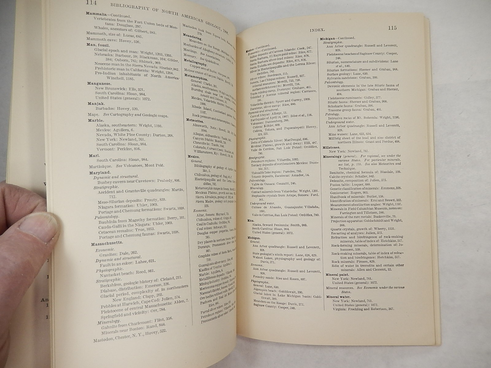 USGS Bulletin 409, Bibliography of North American Geology for 1908 & Index, 1909
