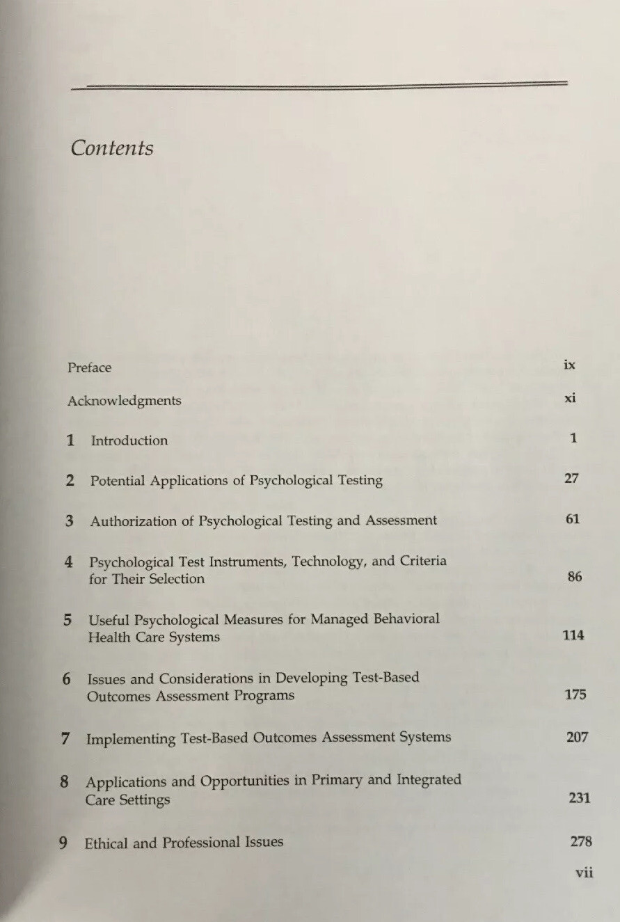 Psychological Testing in the Age of Managed Behavioral Health Care (2001) MINT!!
