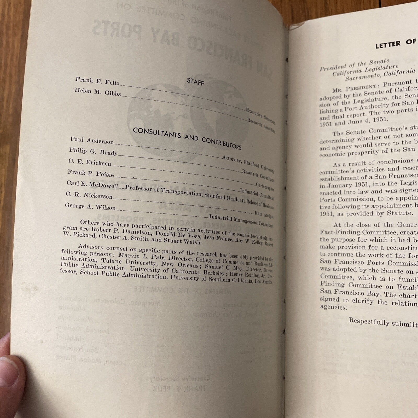 San Francisco Bay Ports (Final Report), CA Legislature 1951 General Session