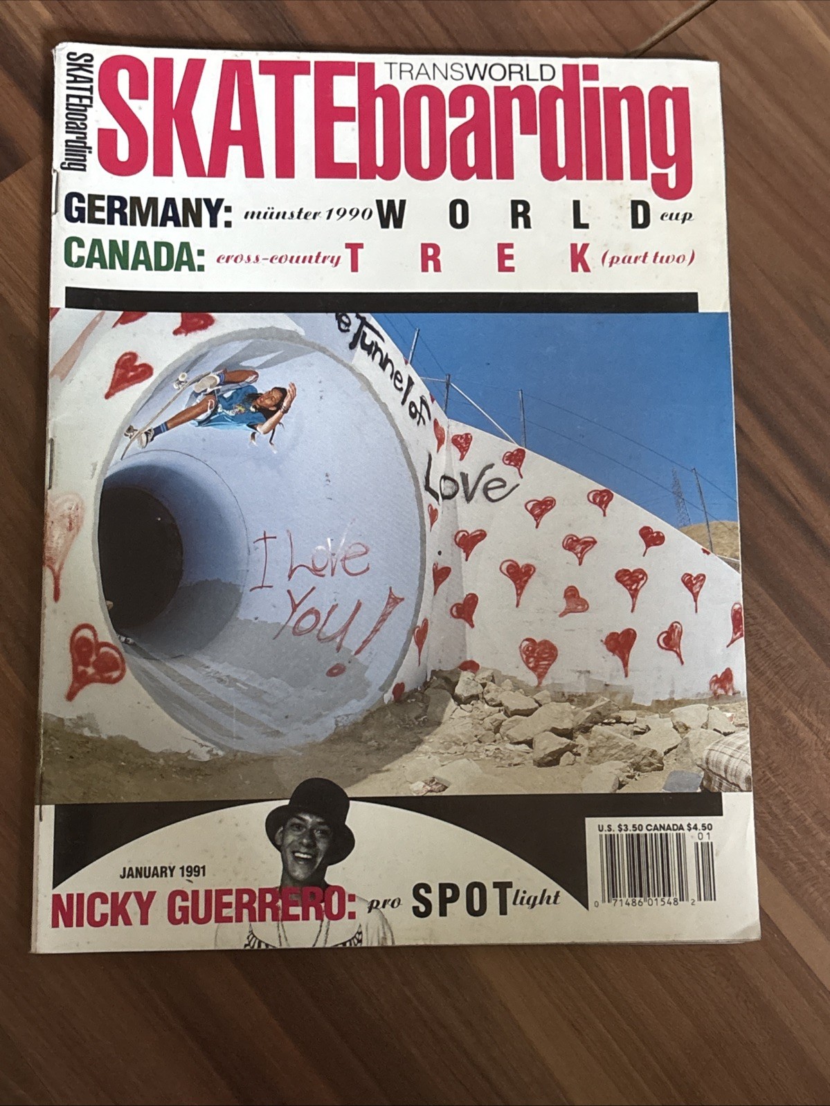 Transworld Skateboarding Magazine January 1991 Nicky Guerrero Vintage