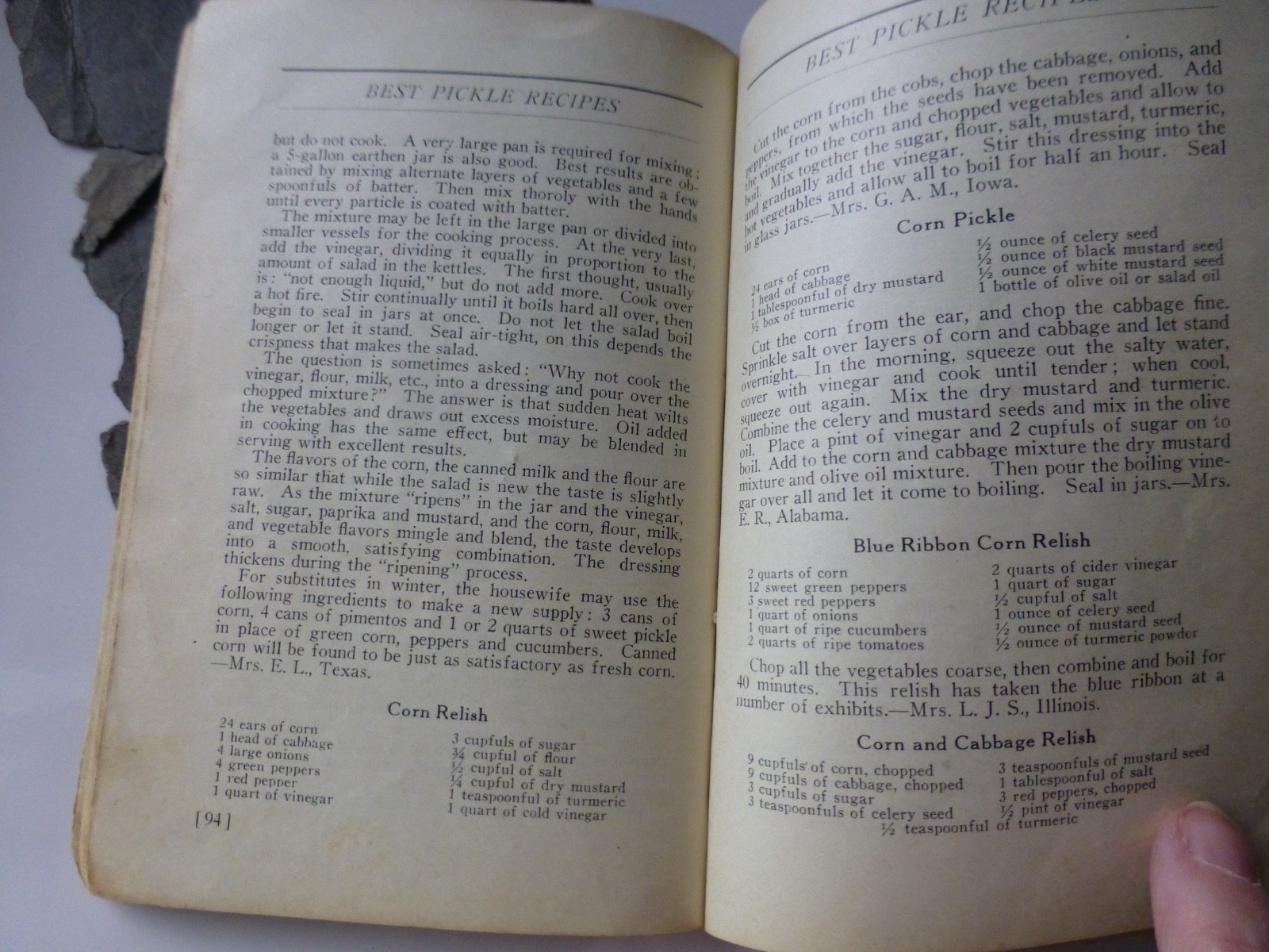 Better Homes & Gardens Best Pickle Recipes Des Moines Iowa 1928