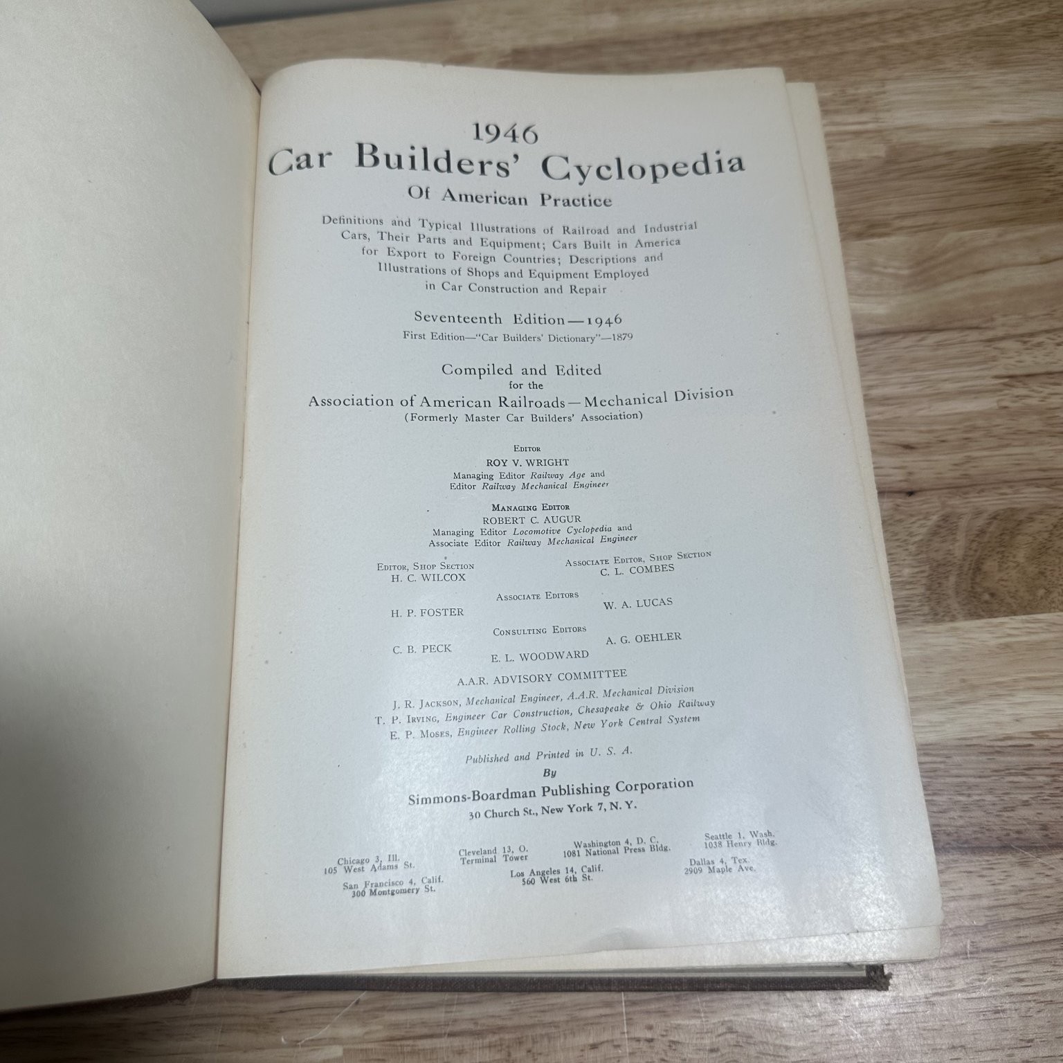 Car Builders’ Cyclopedia 1946 17th Ed Roy V. Wright Railroad History Reference