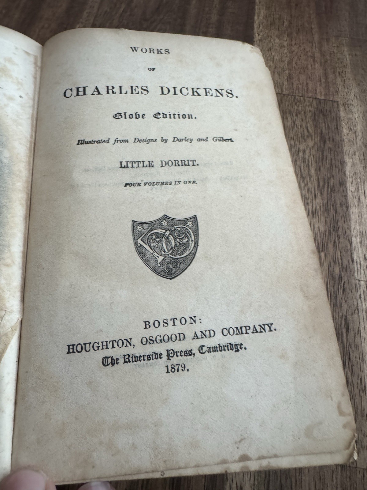 Works Of Charles Dickens Vol I 1879 Globe Edition Little Dorrit