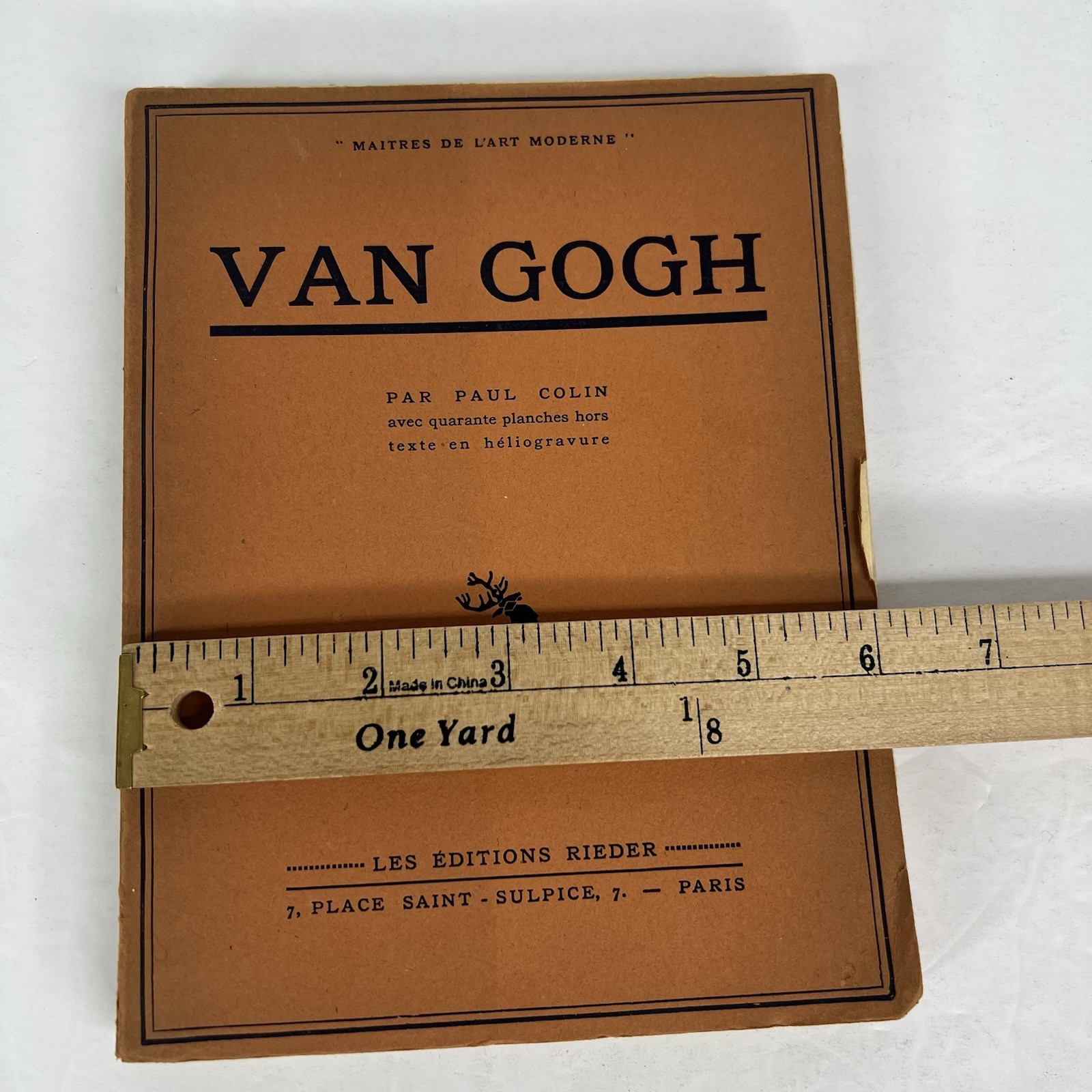Vintage 1925 Van Gogh by Paul Colin French Art Book 40 Heliogravure Plate Paris