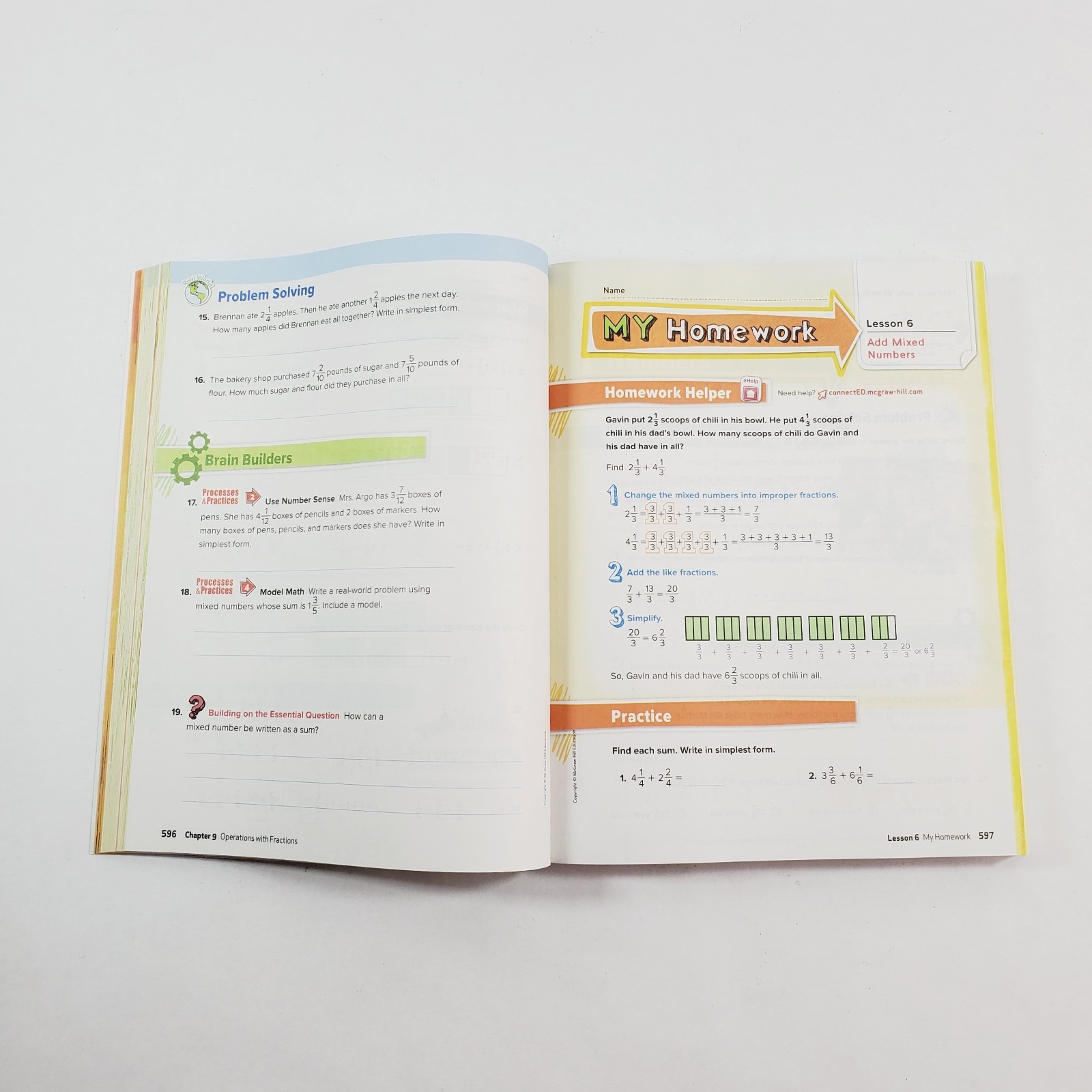 McGraw-Hill My Math Book Grade 4 Volumes 1 and 2 Student Edition Workbooks PB