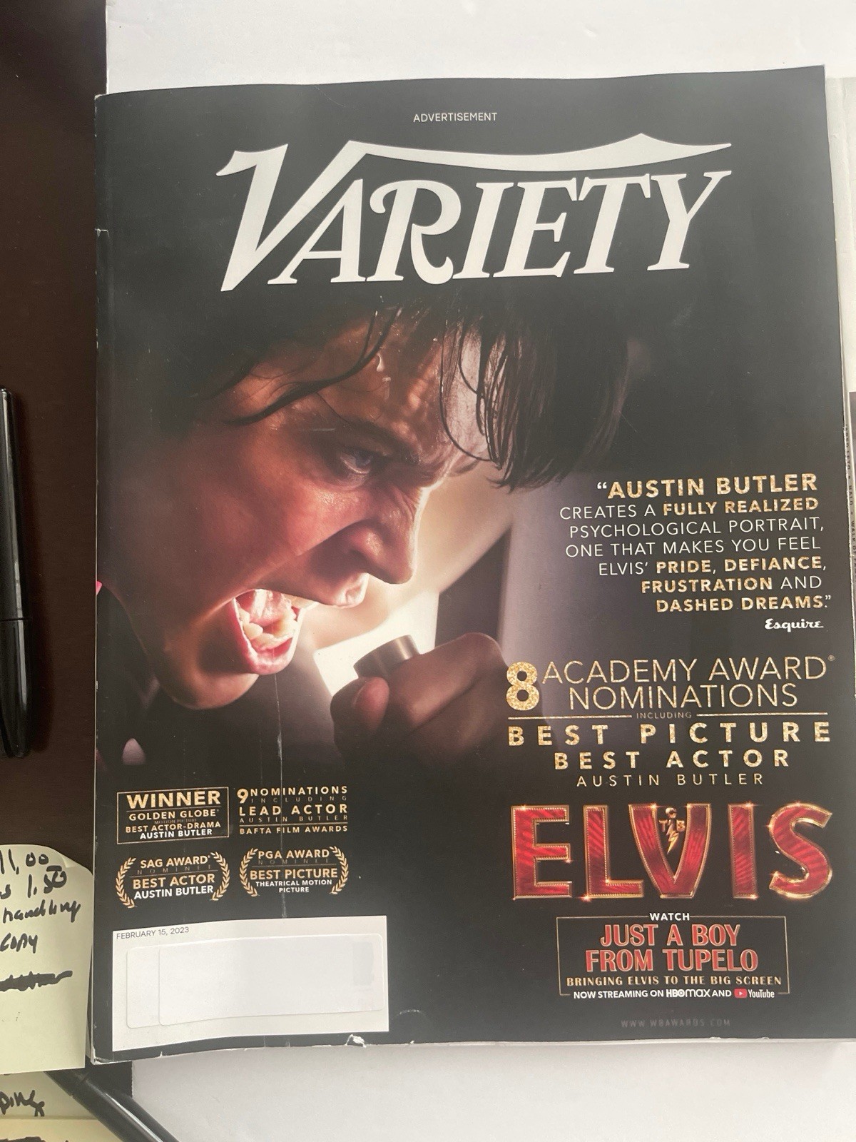 Variety Mag Lot 3 Angus Cloud Young Hollywood Elvis Austin Butler Jared Leto