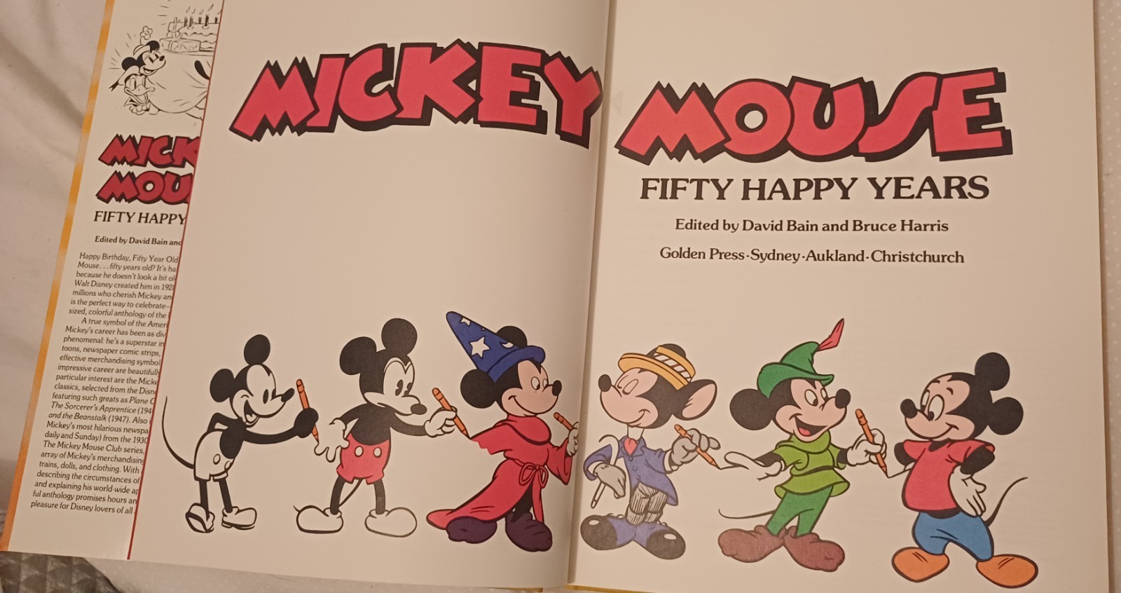 MICKEY MOUSE: FIFTY HAPPY YEARS edited by David Bain & Bruce Harris (1977)