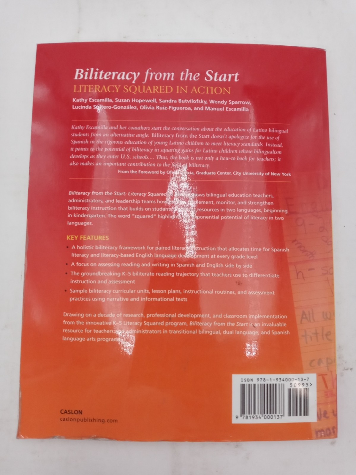 Biliteracy from the Start Literacy Squared in Action 9781934000137