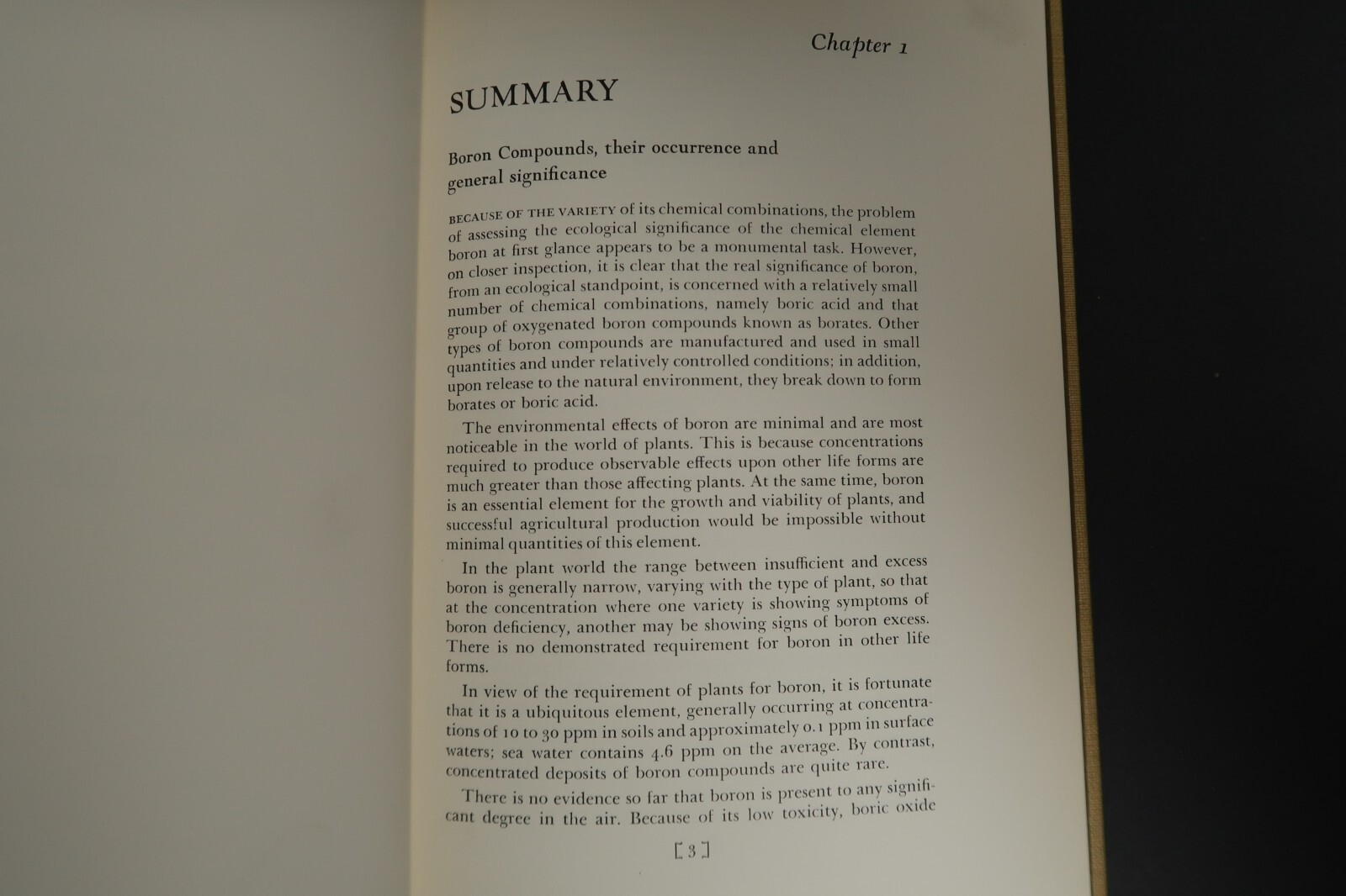 *Signed* The Ecological Significance of Boron Robert W. Sprague Book 1972 Borax