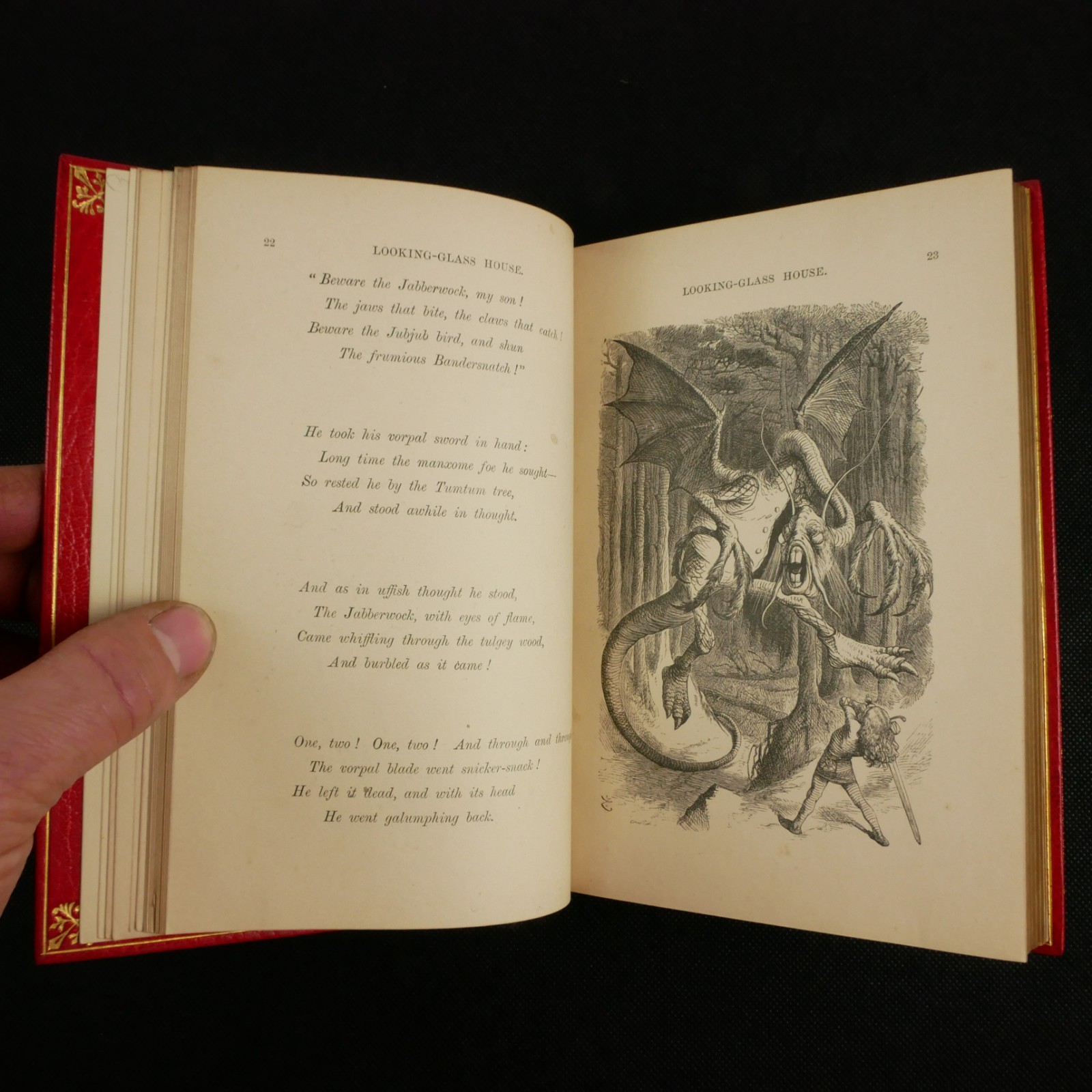 Lewis Carroll autograph letter tipped in 1869 Alice’s Adventures in Wonderland