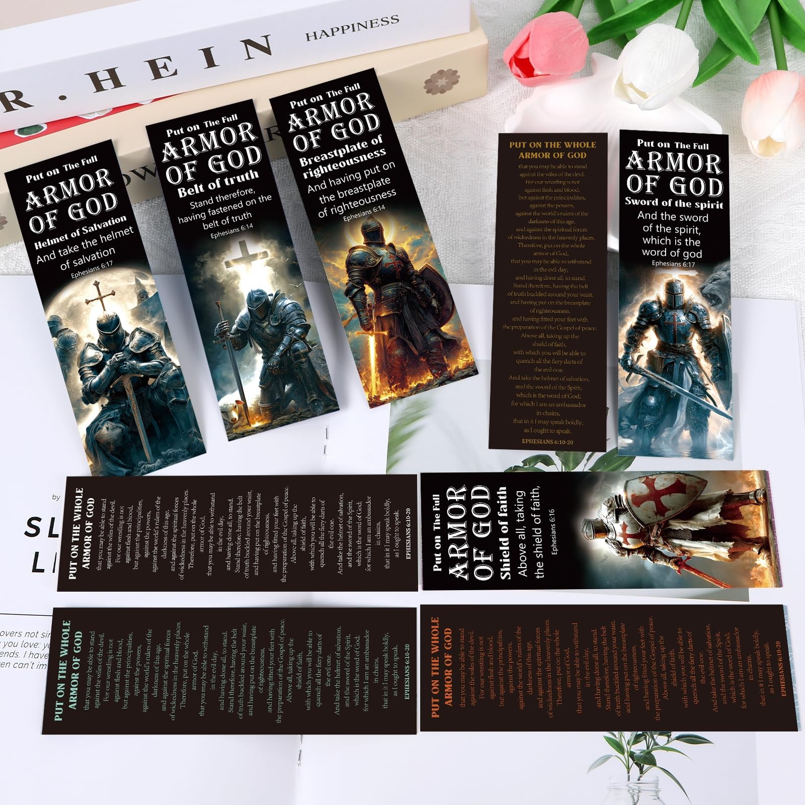 Full Armor of God Bookmarks Gifts – 15×5 cm (5.90×1.97 inches),