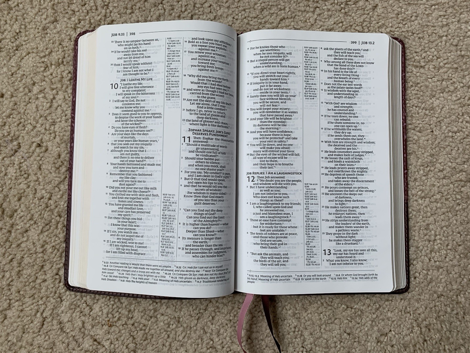1989 NRSV Thinline Reference Bible LeatherSoft Pink OOP New Revised Standard