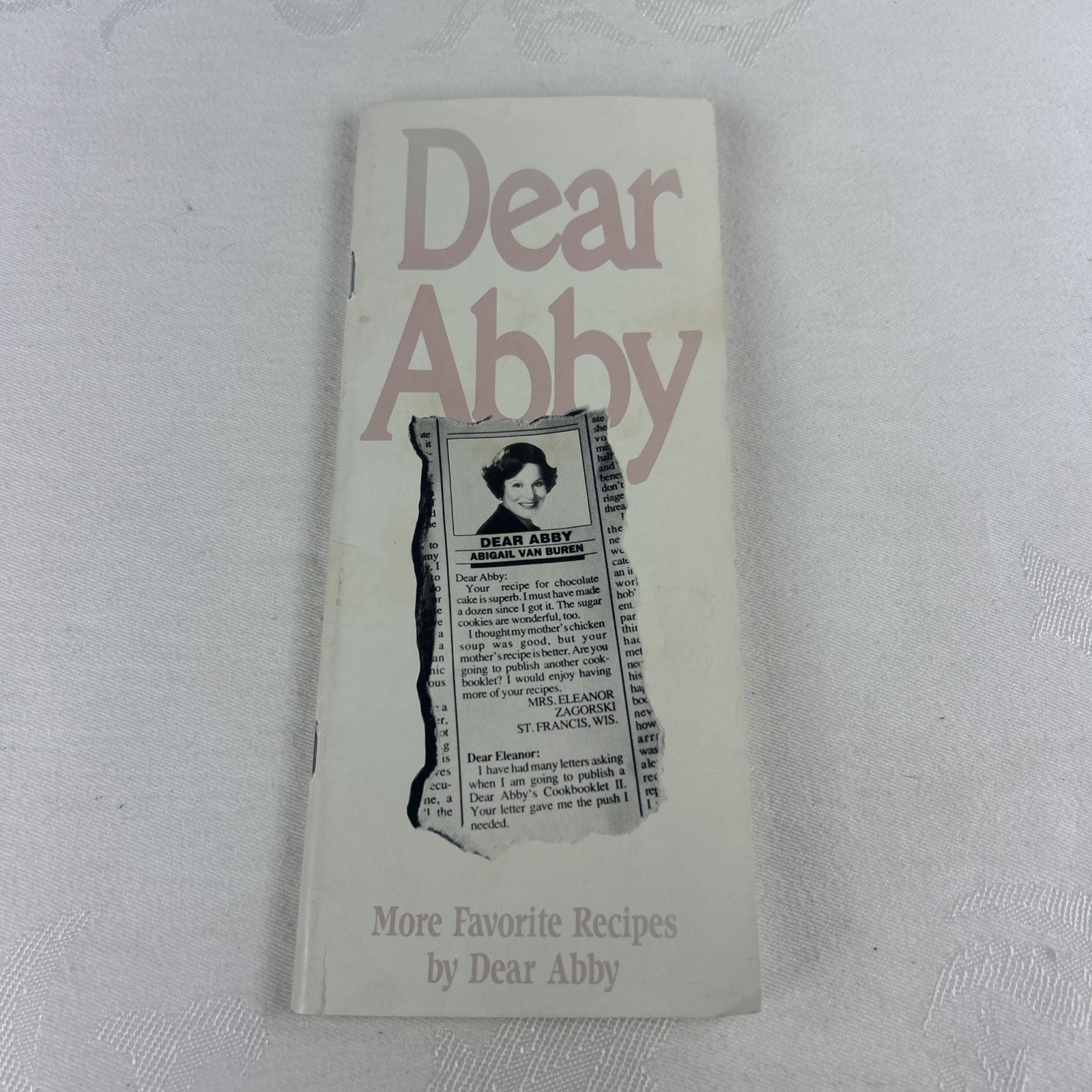 More Favorite Recipes by Dear Abby, 1990 Scarce Columnist’s Booklet 58 Pages