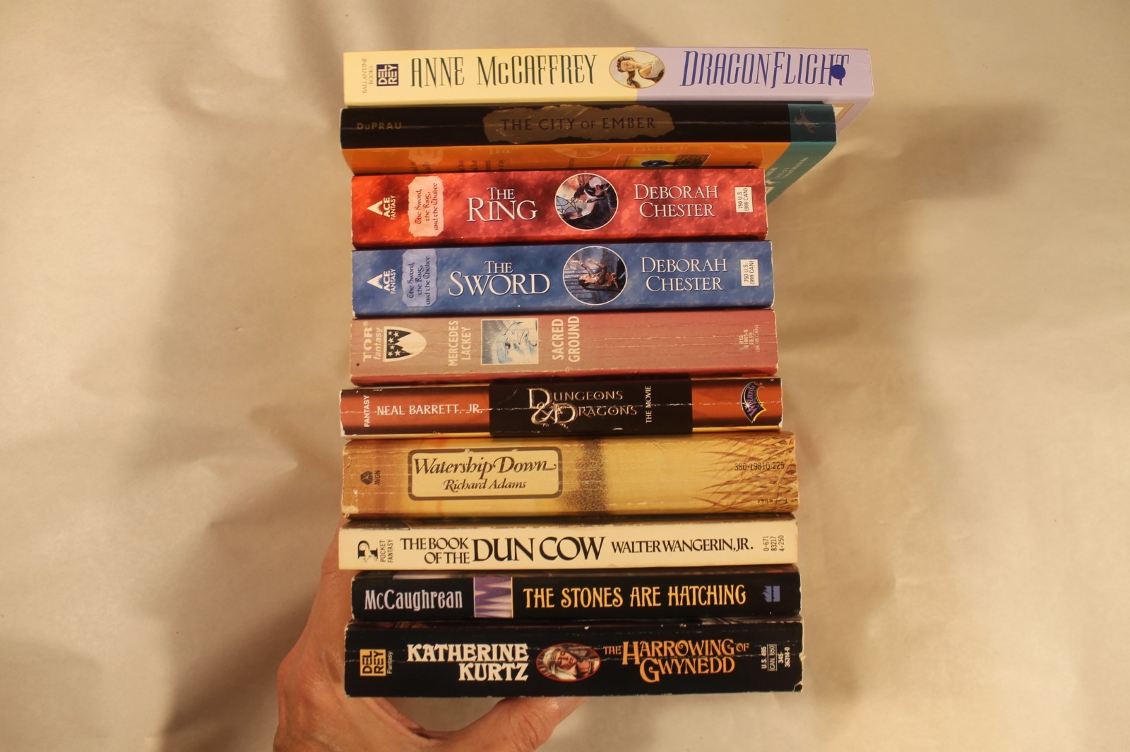 Lot of 10 Fantasy Novels – Mercedes Lackey, McCaffrey, Chester, McCaughrean