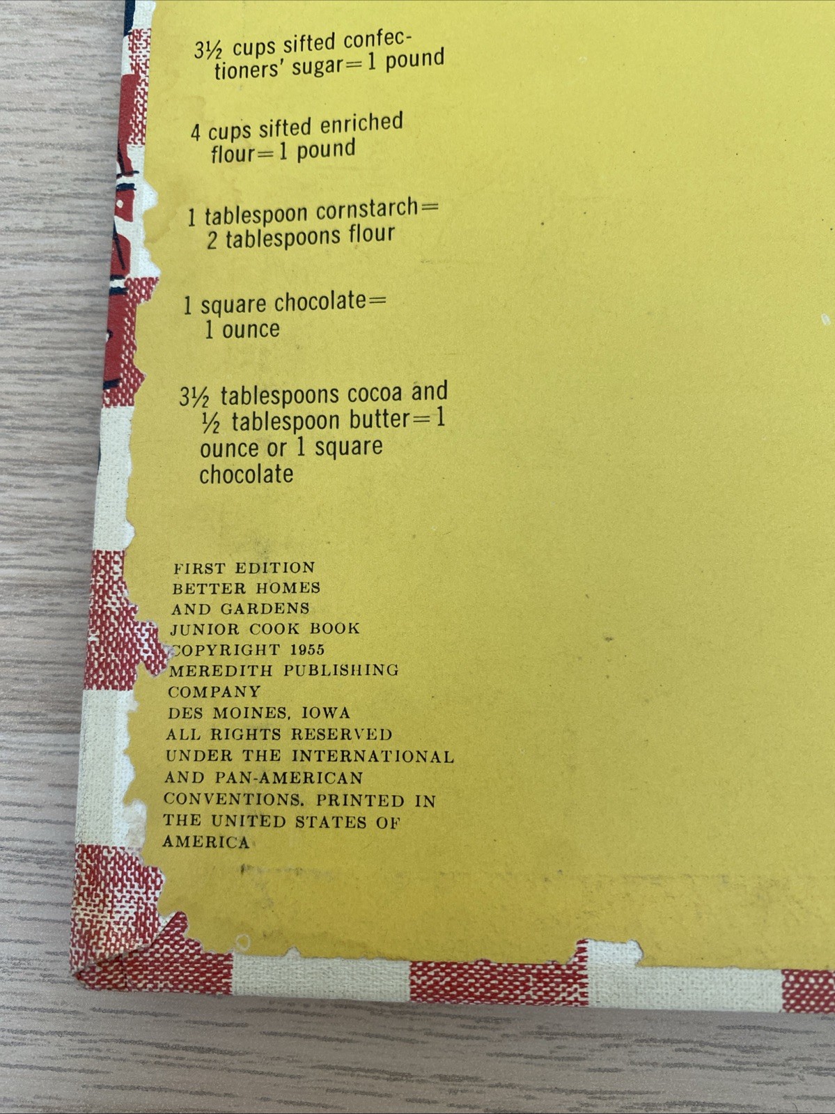 Better Homes and Gardens Junior Cook Book 1955 First Edition 3-Ring HC Binder