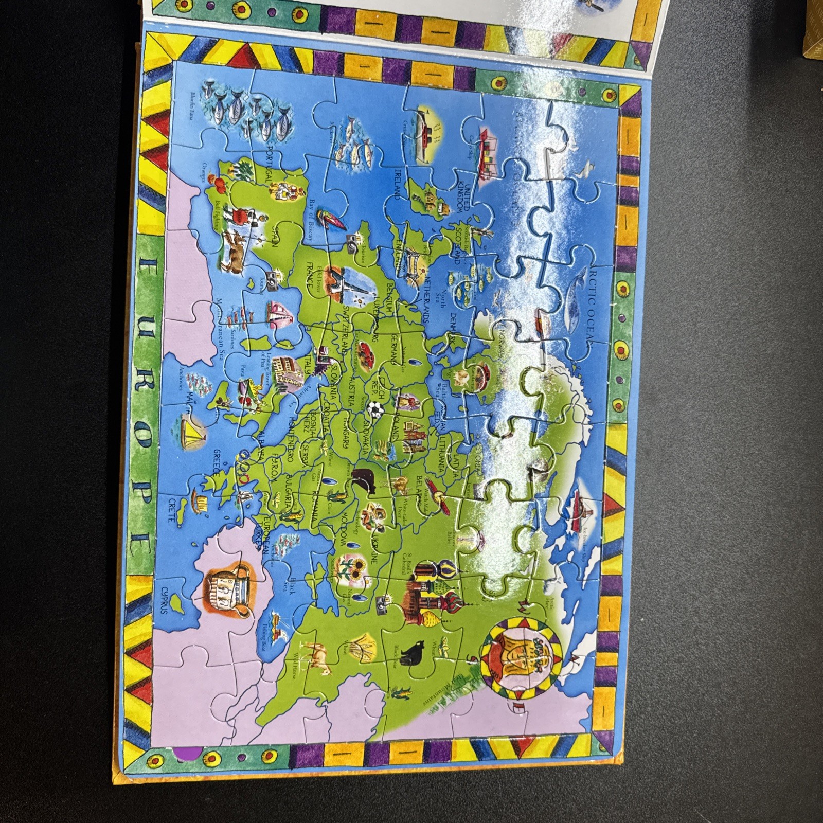 The Seven Continents World Jigsaw Book 7×48 Piece Puzzles Map Kids