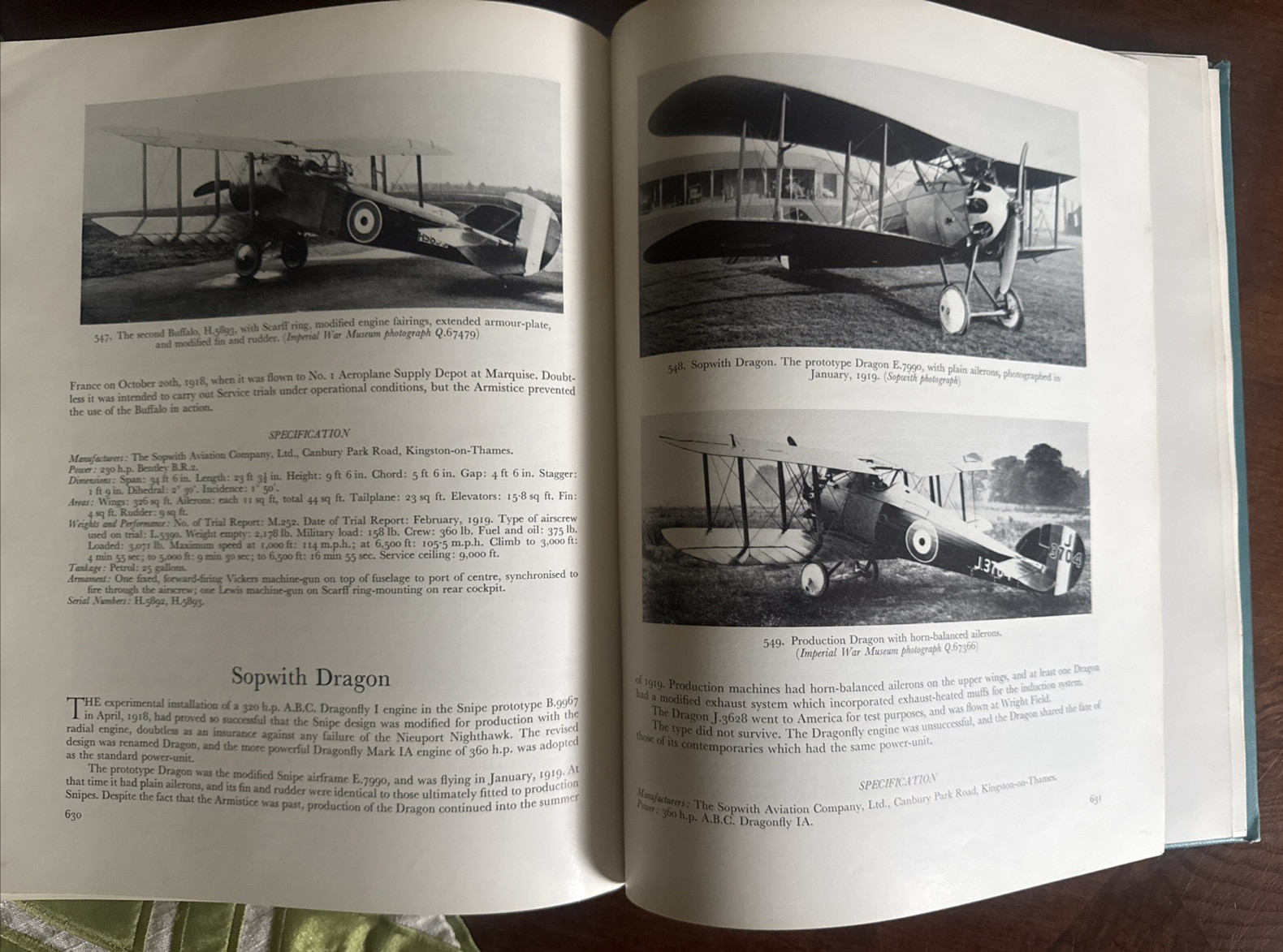 British Aeroplanes 1914-18 RAF J.M. Bruce 1957 airplanes 1st Ed. illus WWI TEAL