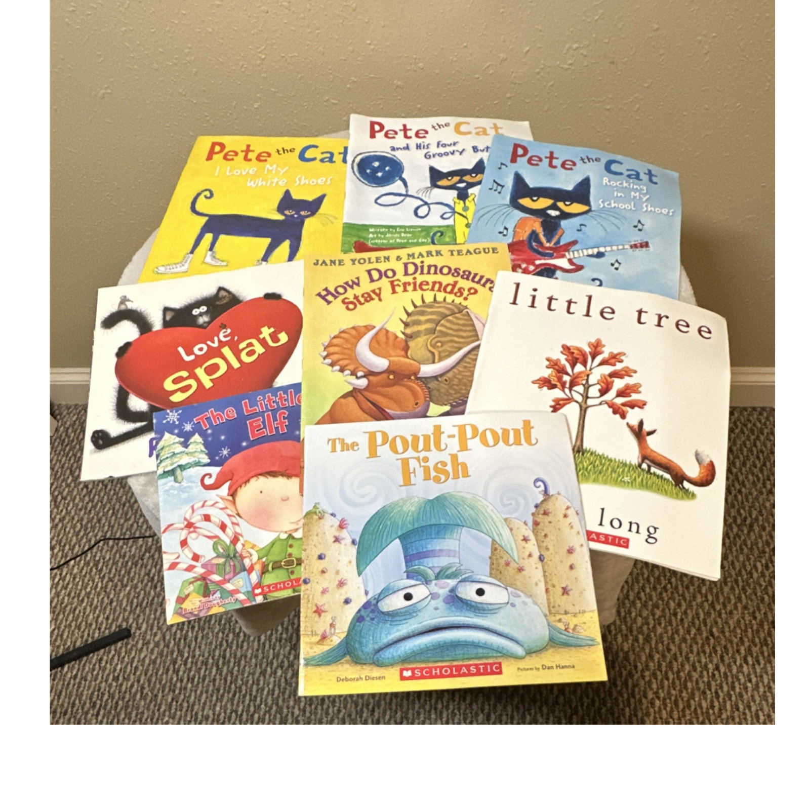 Scholastic Paperback book lot of 11. Incl Pete the cat. Illustrated Ages 4-8