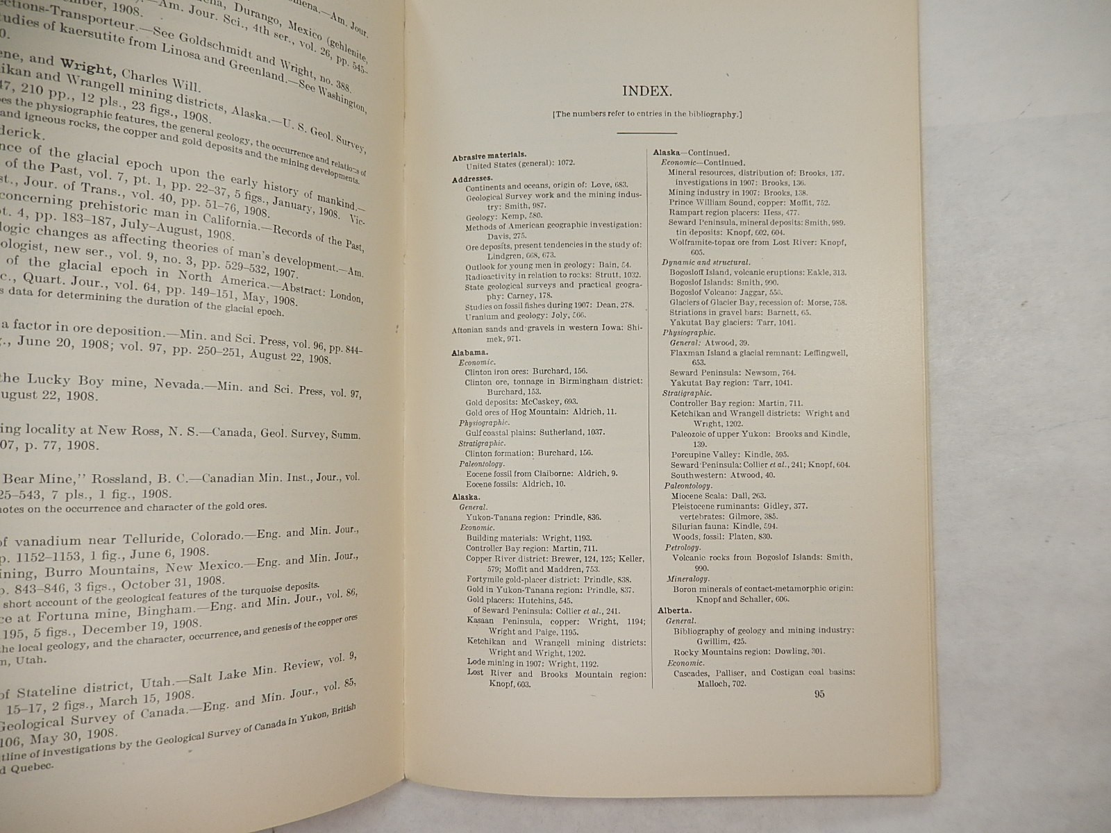 USGS Bulletin 409, Bibliography of North American Geology for 1908 & Index, 1909
