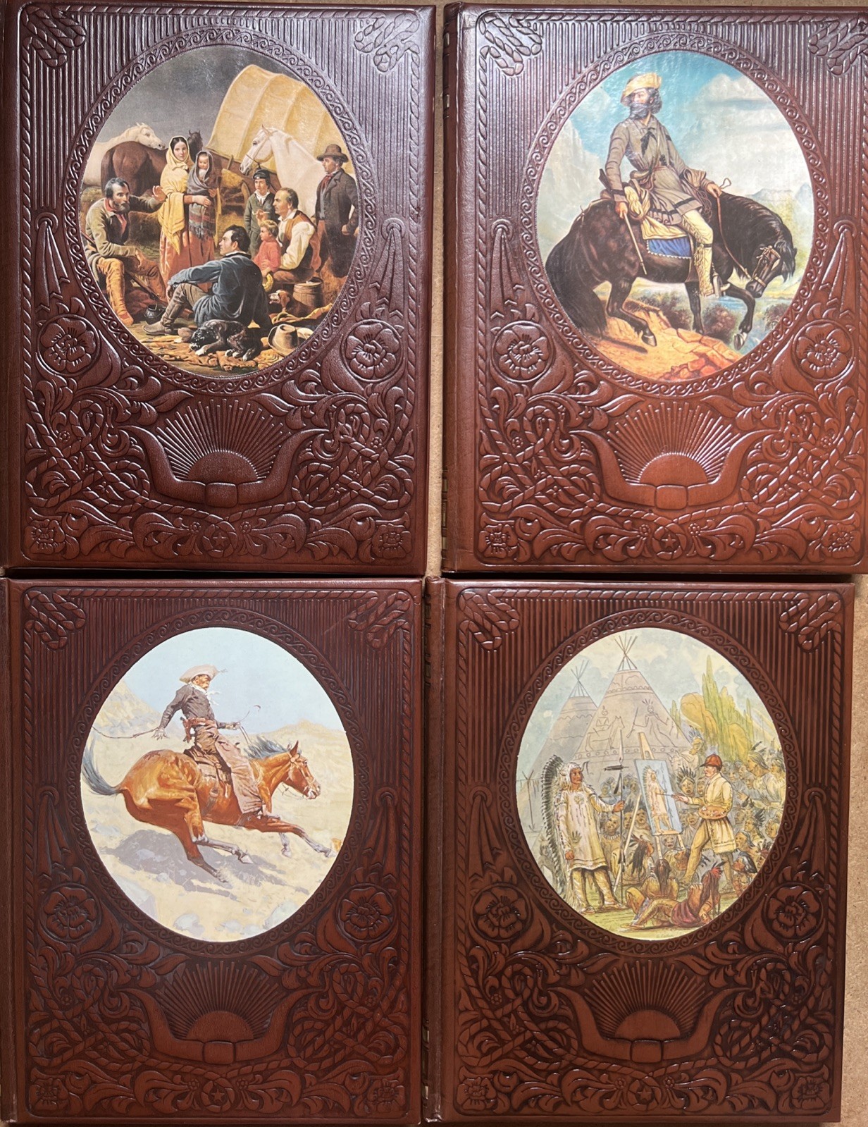 Lot of 8 leatherette Bound Books: Time Life History The Old West