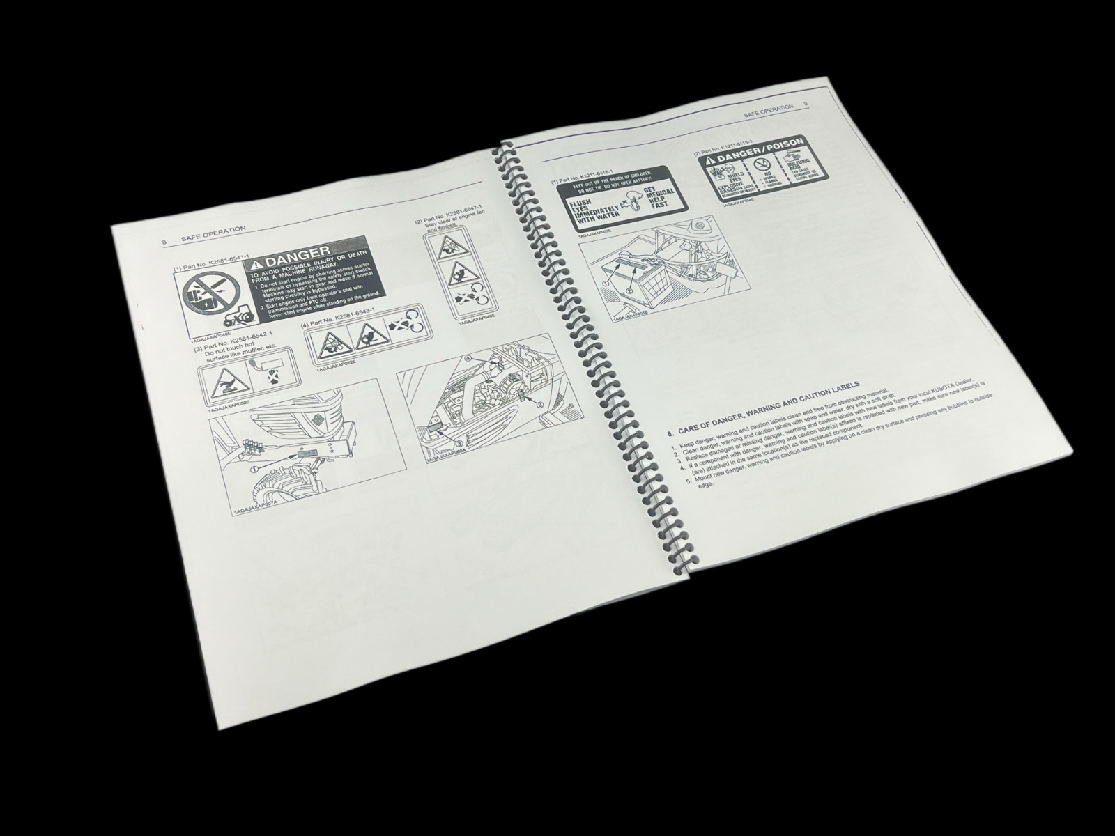 Kubota BX1850 BX2350 Operator’s Manual: 81 Pages & Coil Bound