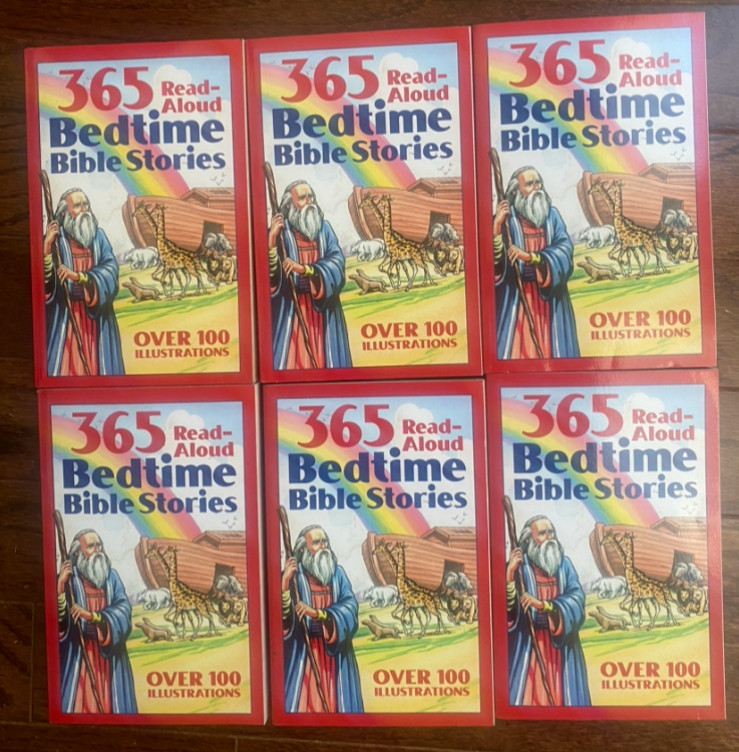Set of 6 365 Read-Aloud Bedtime Bible Stories by Daniel Partner 1995 Paperback