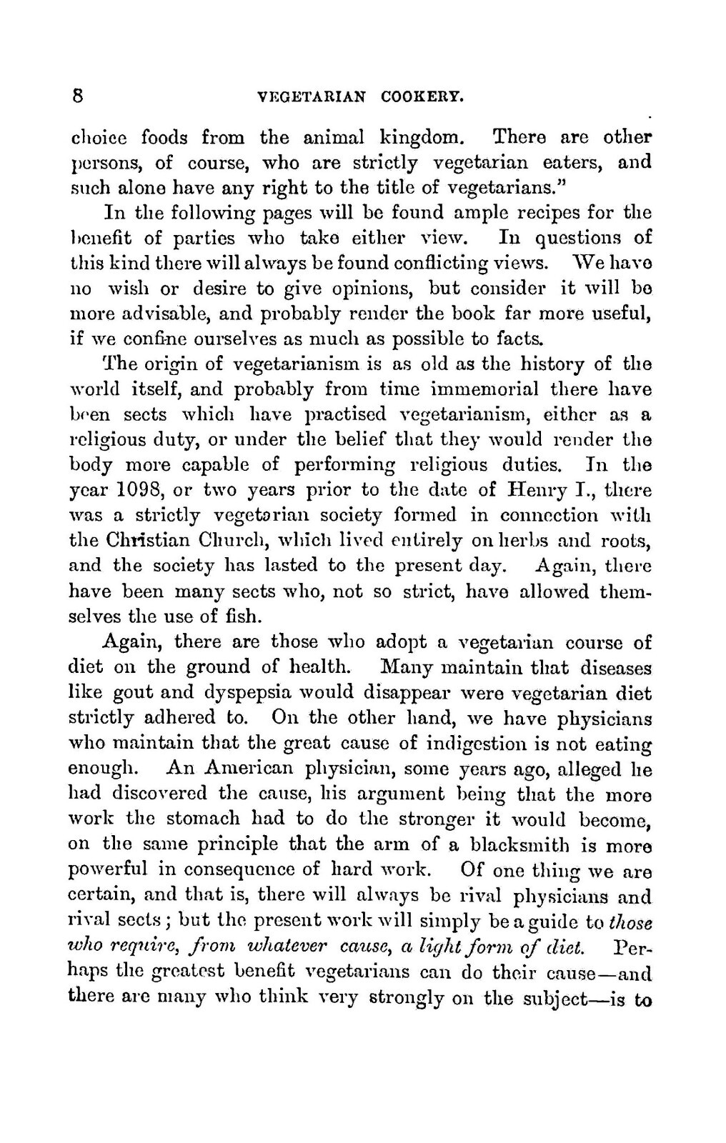 1905 Cassell’s Vegetarian Cookery Cook Book 188 Pages