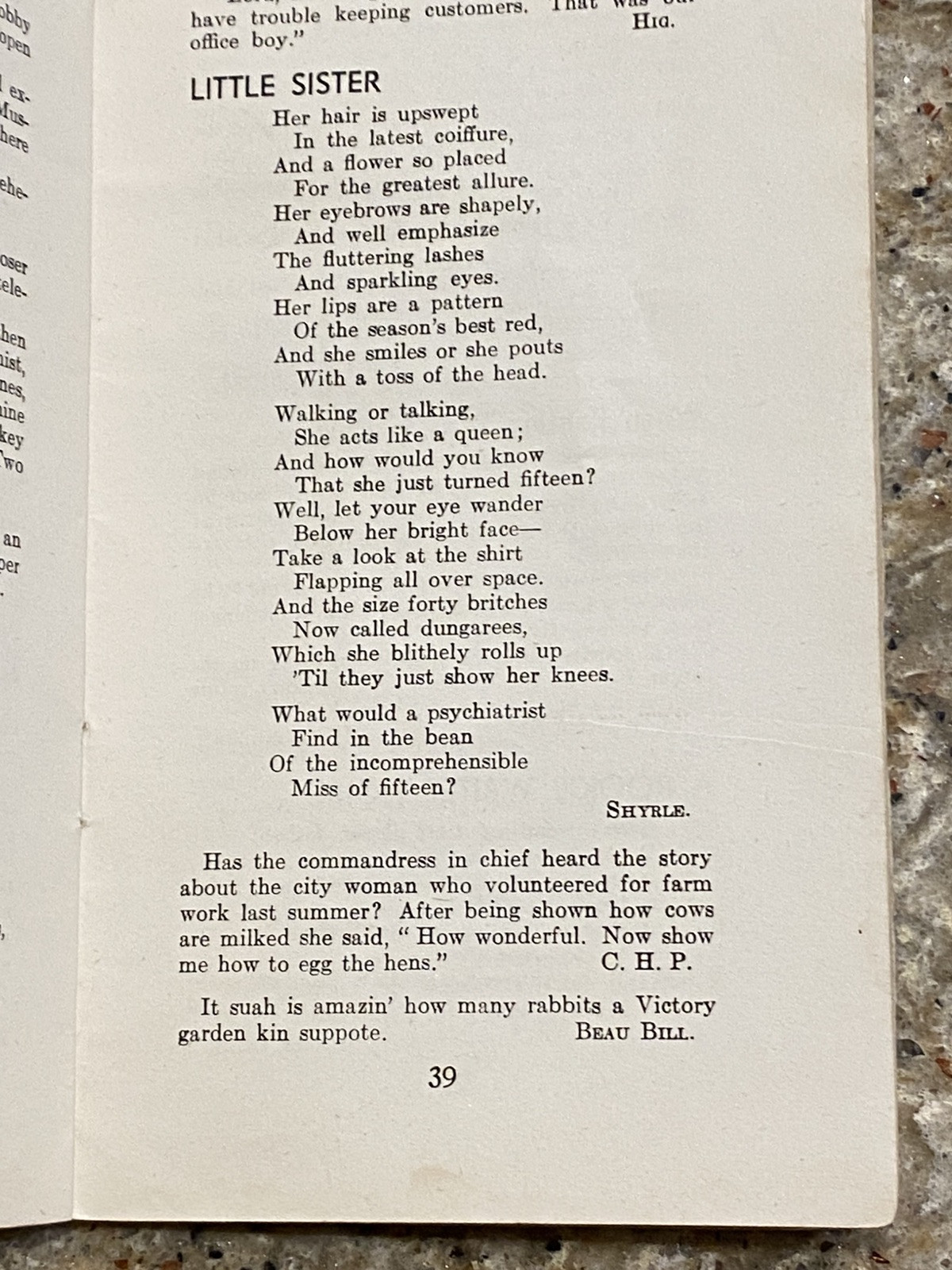 Vintage WWII Era CHICAGO TRIBUNE 1943 1944 LINE BOOK Quotes Wit Poetry Ephemera