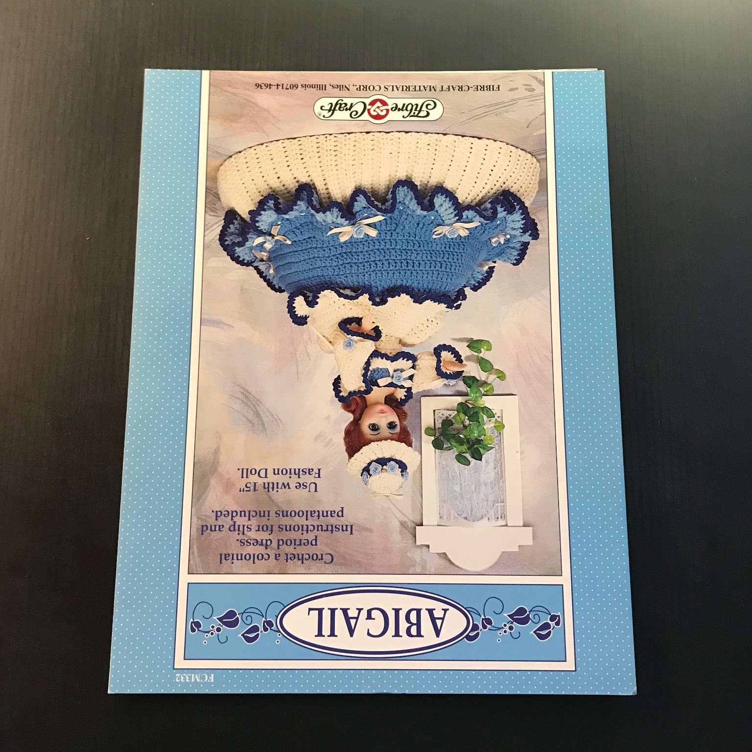 Abigail Fibre-Craft Doll Crochet Pattern Colonial Dress 1992 FCM332