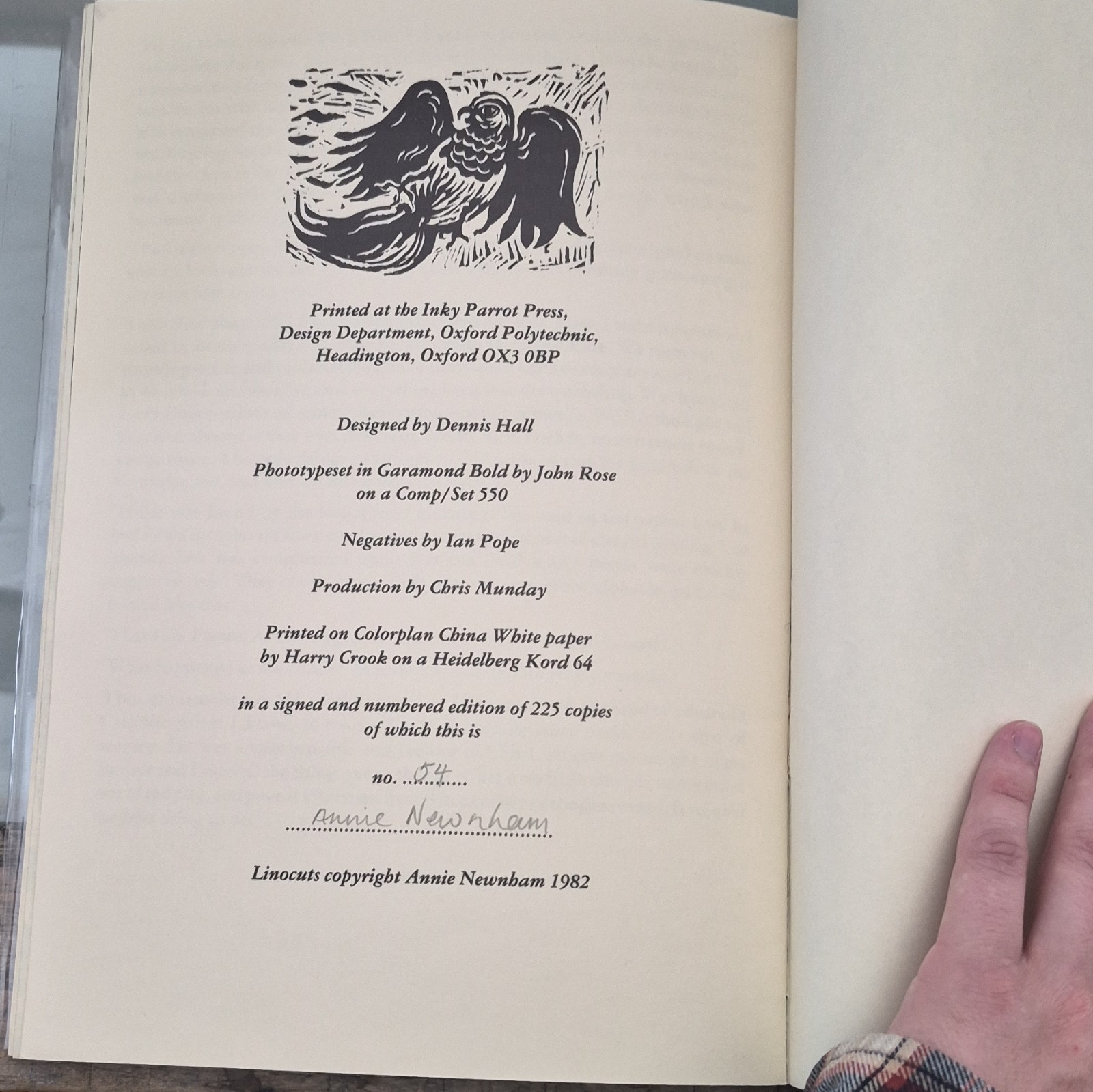Inky Parrot Press Limited Signed HC Dorothy L. Sayers Copper Fingers 1982