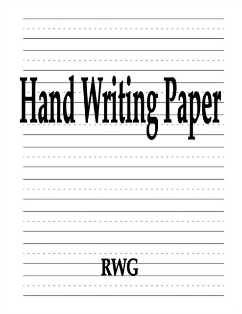 RWG – Hand Writing Paper 50 Pages 8.5 X 11 – New paperback or softb – X555z