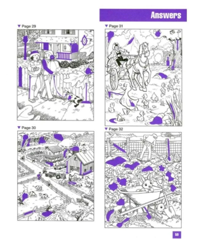 Hidden Pictures (with answer) 4 sets 264 pages – kids activities seek & find