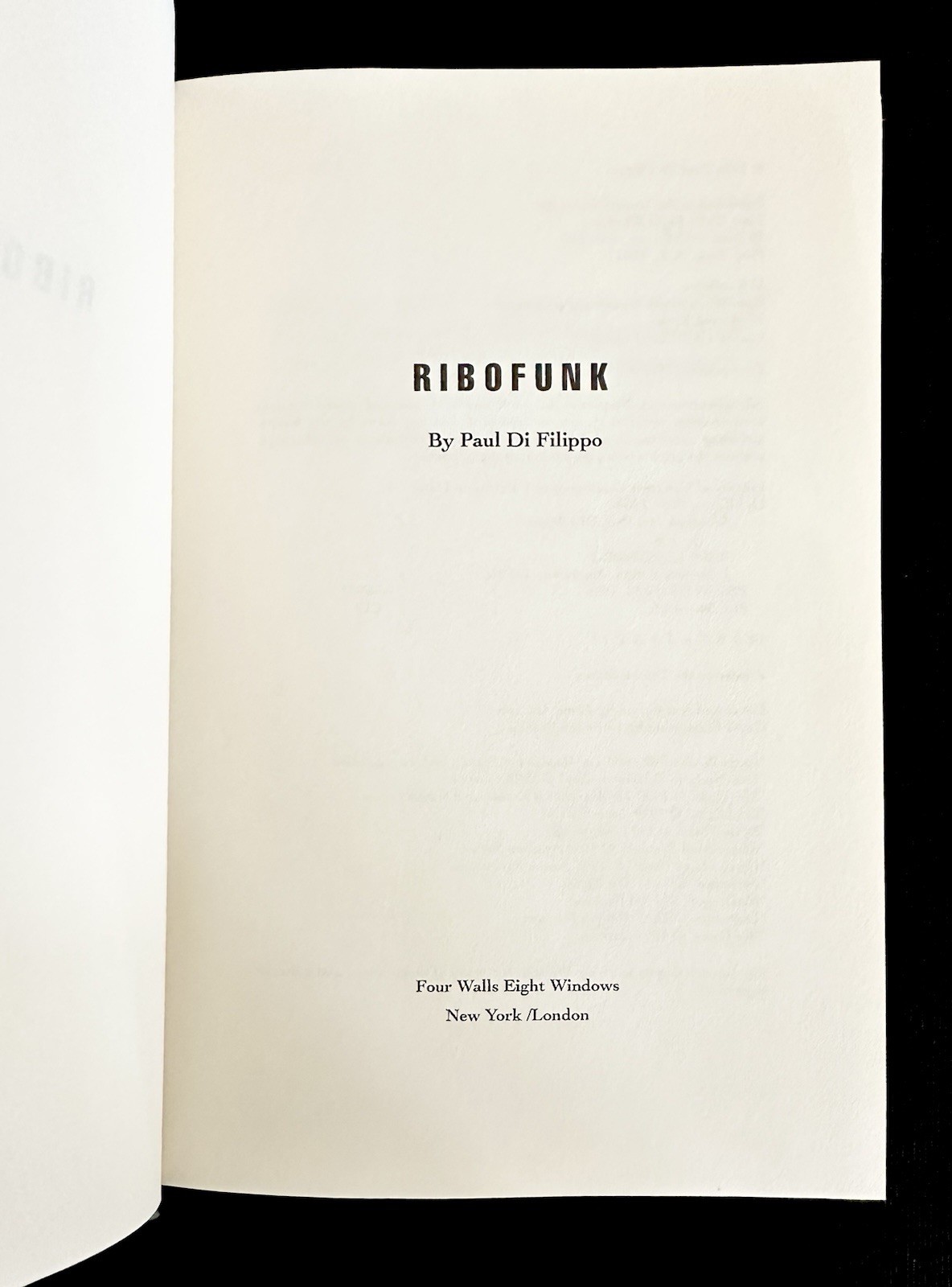 Ribofunk Paul Di Filippo 1st Edition 1st Printing 1996 HC DJ Biopunk Sci-Fi VG