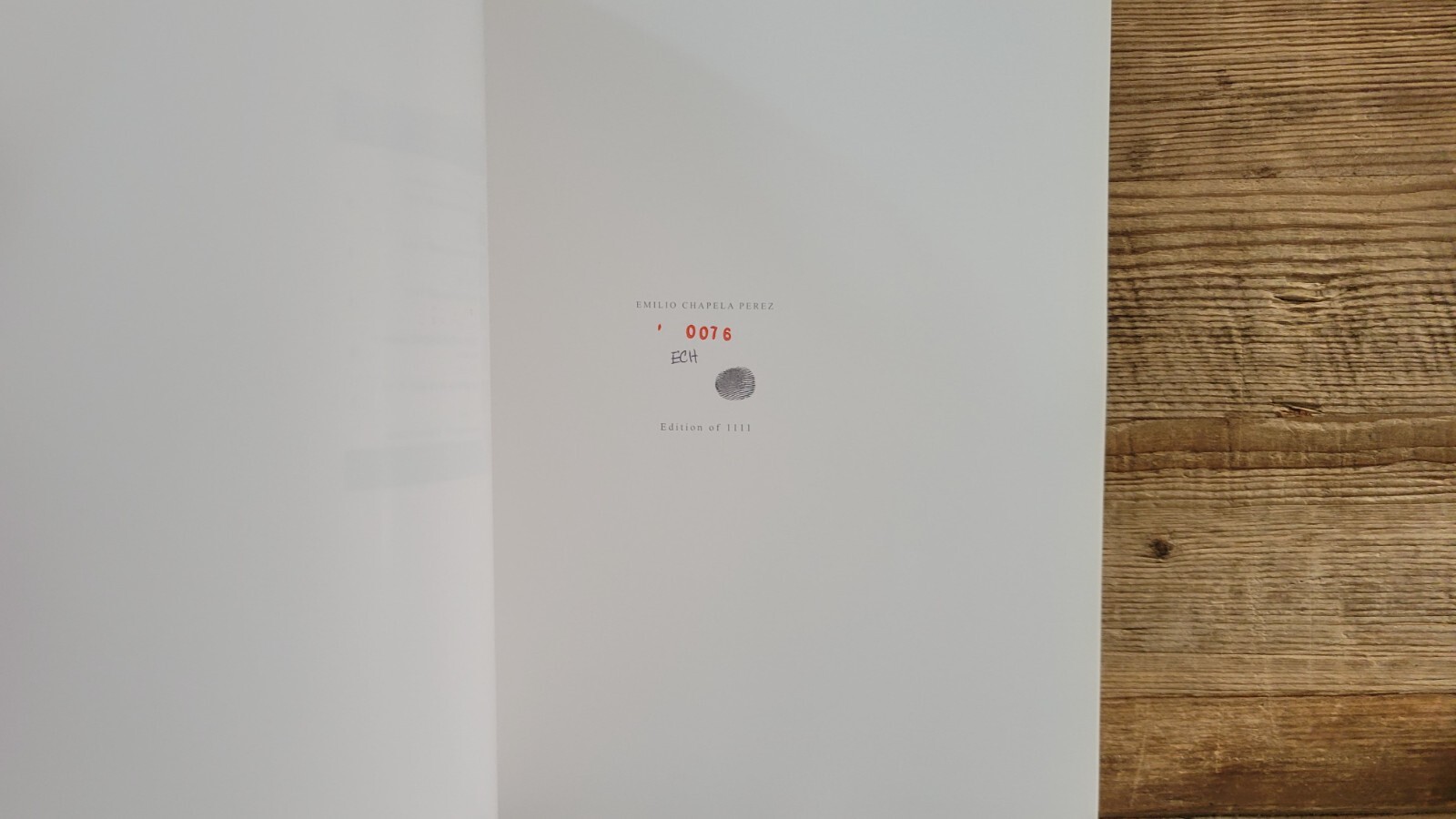 Emilio Chapela Perez, 111 Pages on 1111 (Good Condition)
