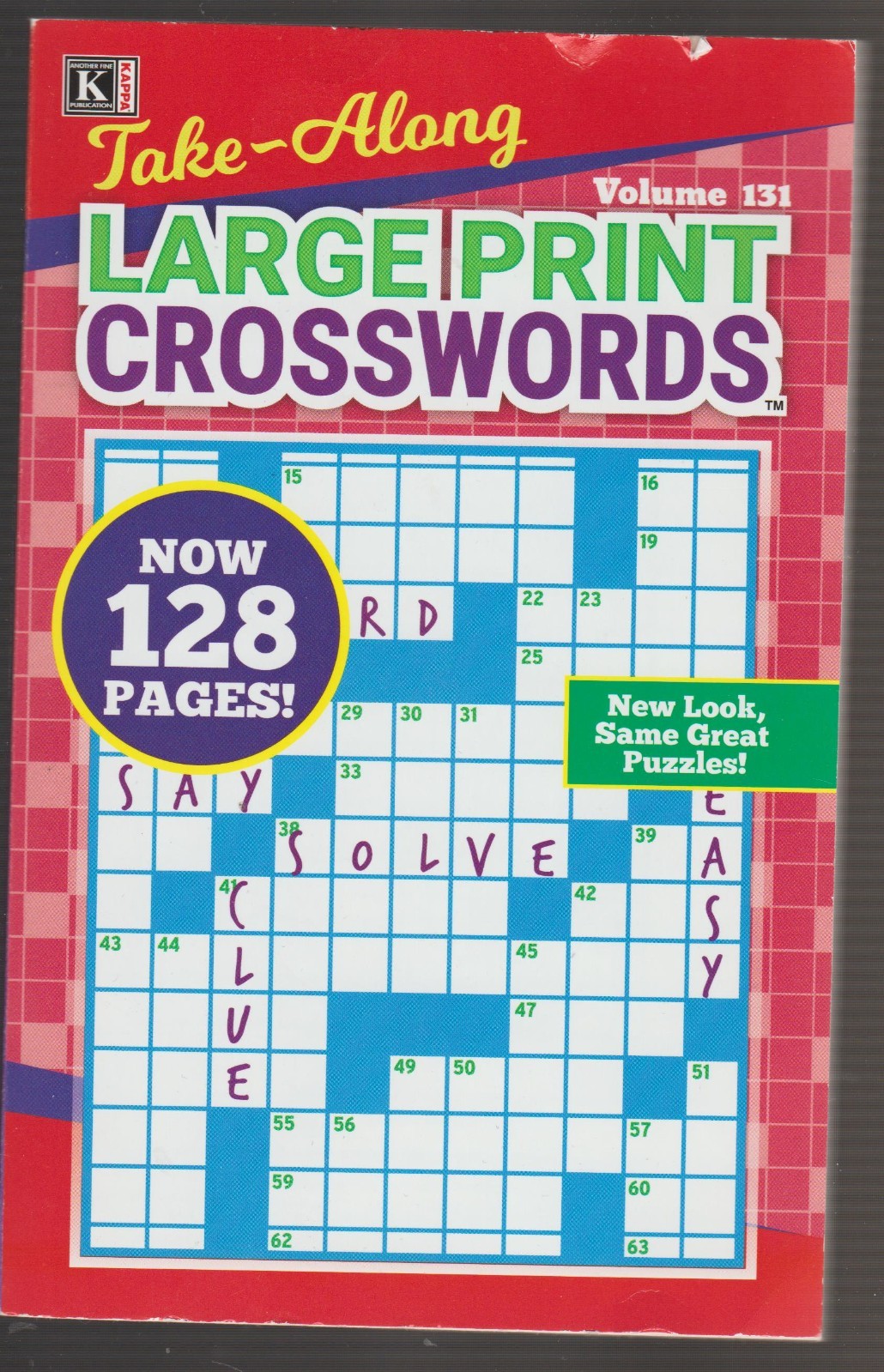 KAPPA TAKE ALONG LARGE PRINT Crossword Puzzle paperback VOLUME 131
