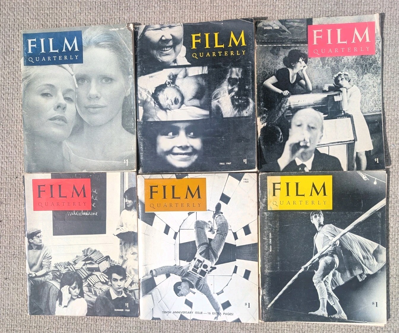 6 Issues Film Quarterly Magazine 1967 1968 1969