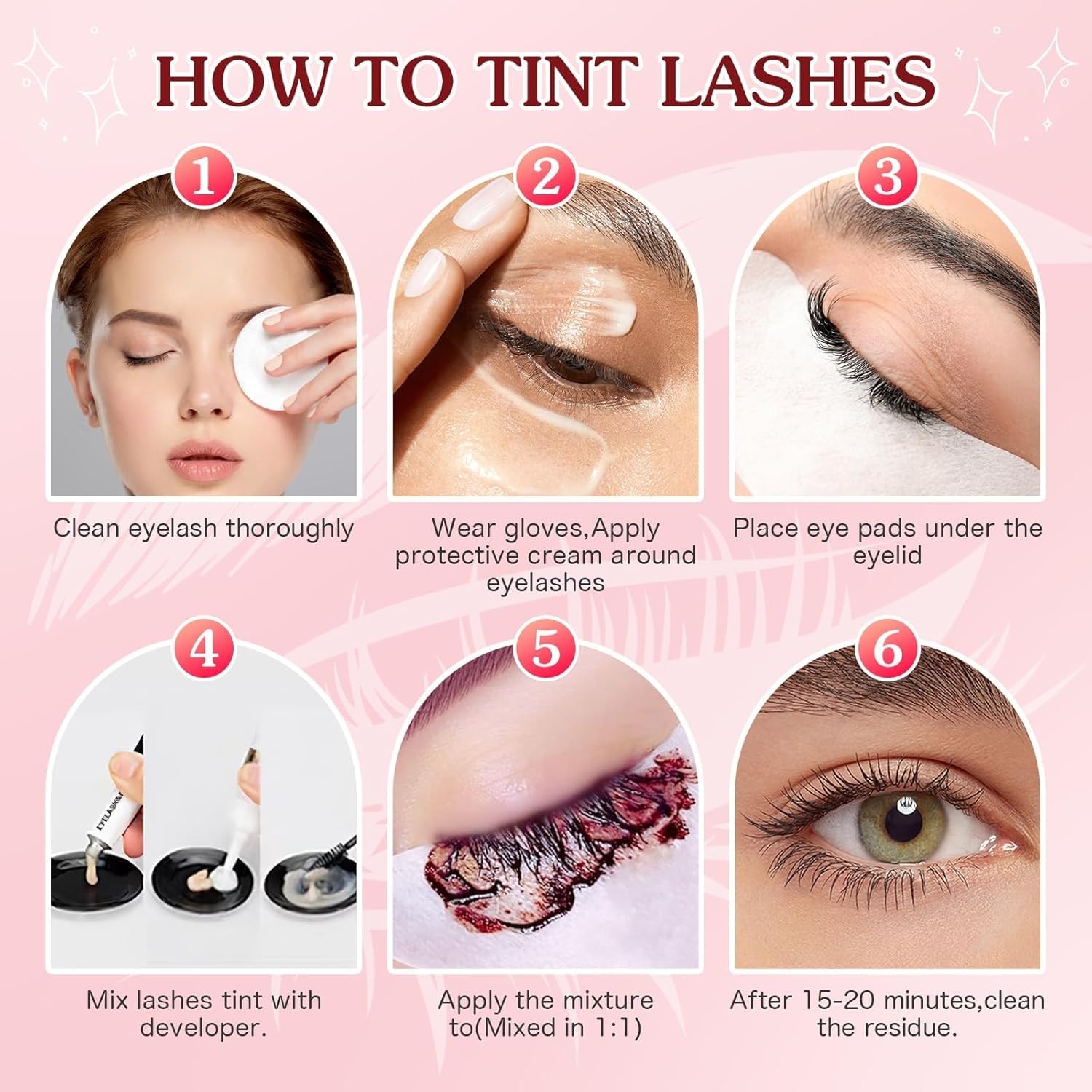 Eyelash & Eyebrow Color Kit,2 in 1 0.23 Fl Oz (Pack of 1), Black and Brown