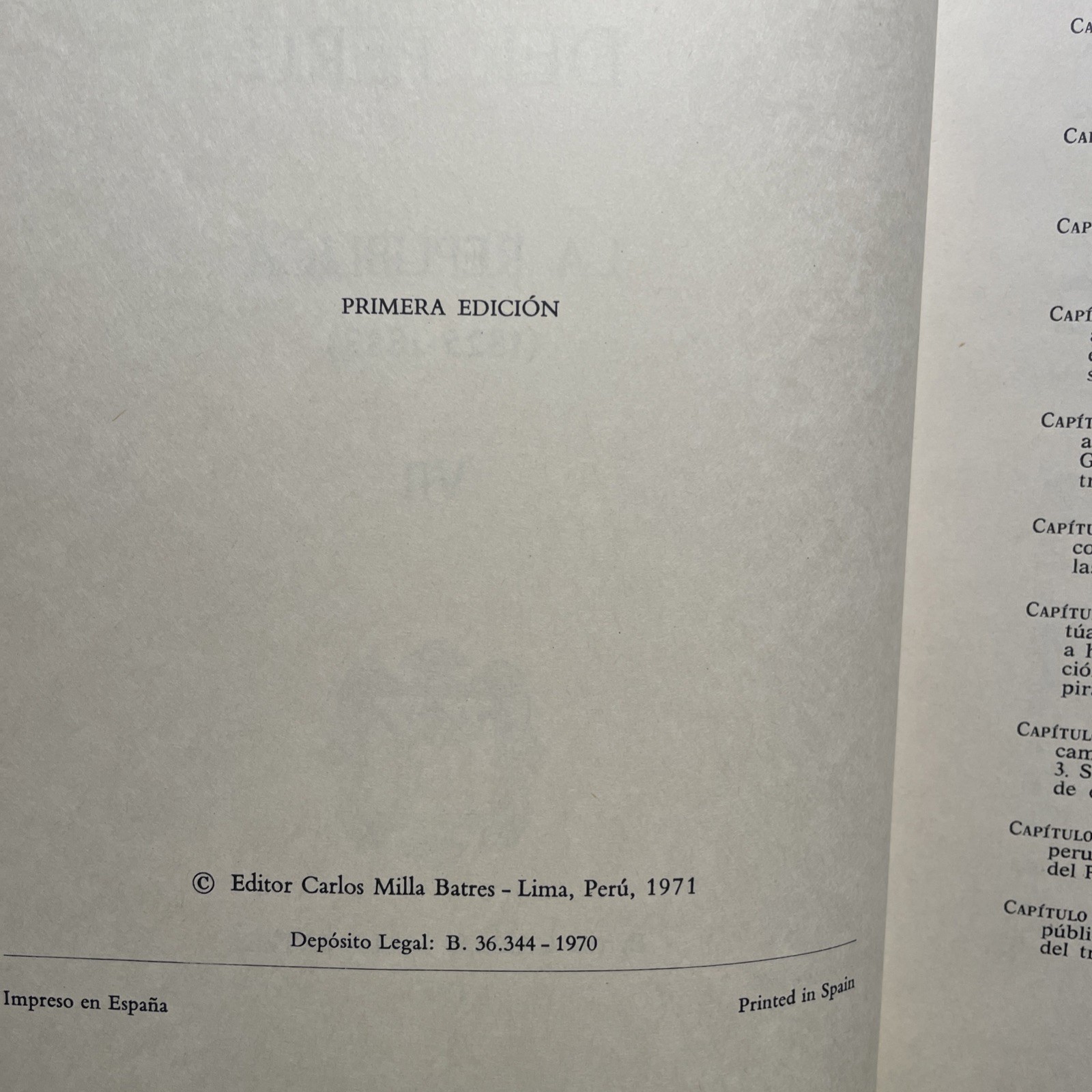 Historia General del Peru by Rubén Vargas Ugarte, 10 volumes. Edito Carlos Milla