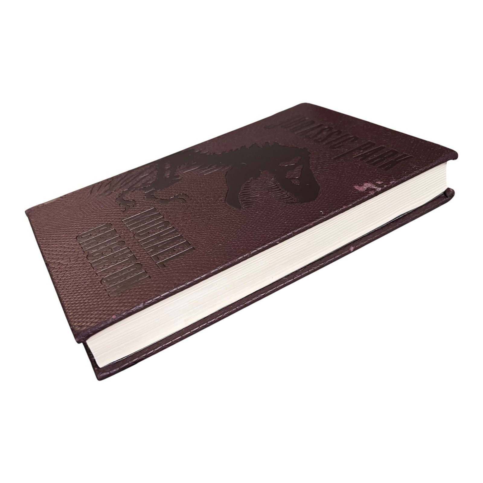 Jurassic Park Michael Crichton 2017 Books-A-Million Brown Faux Leather Book