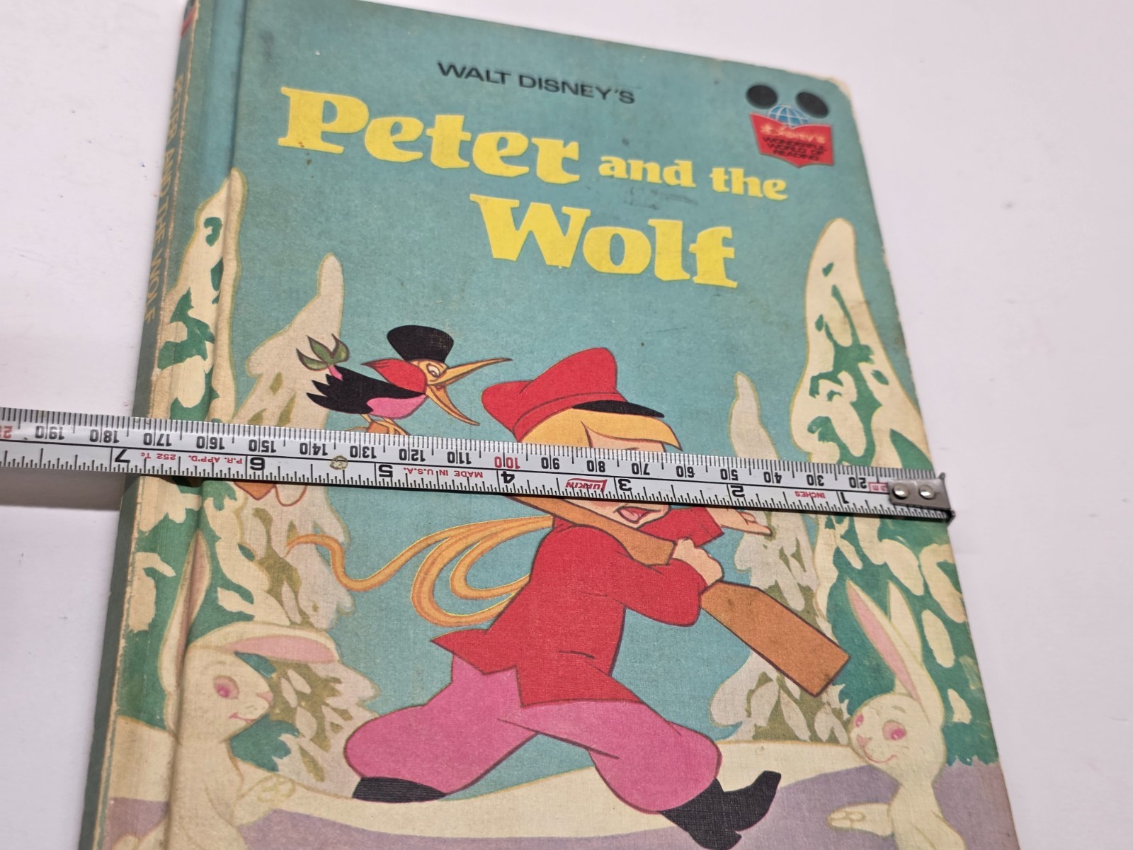 Vintage 1974 Disney Peter And The Wolf Hardcover Book Random House