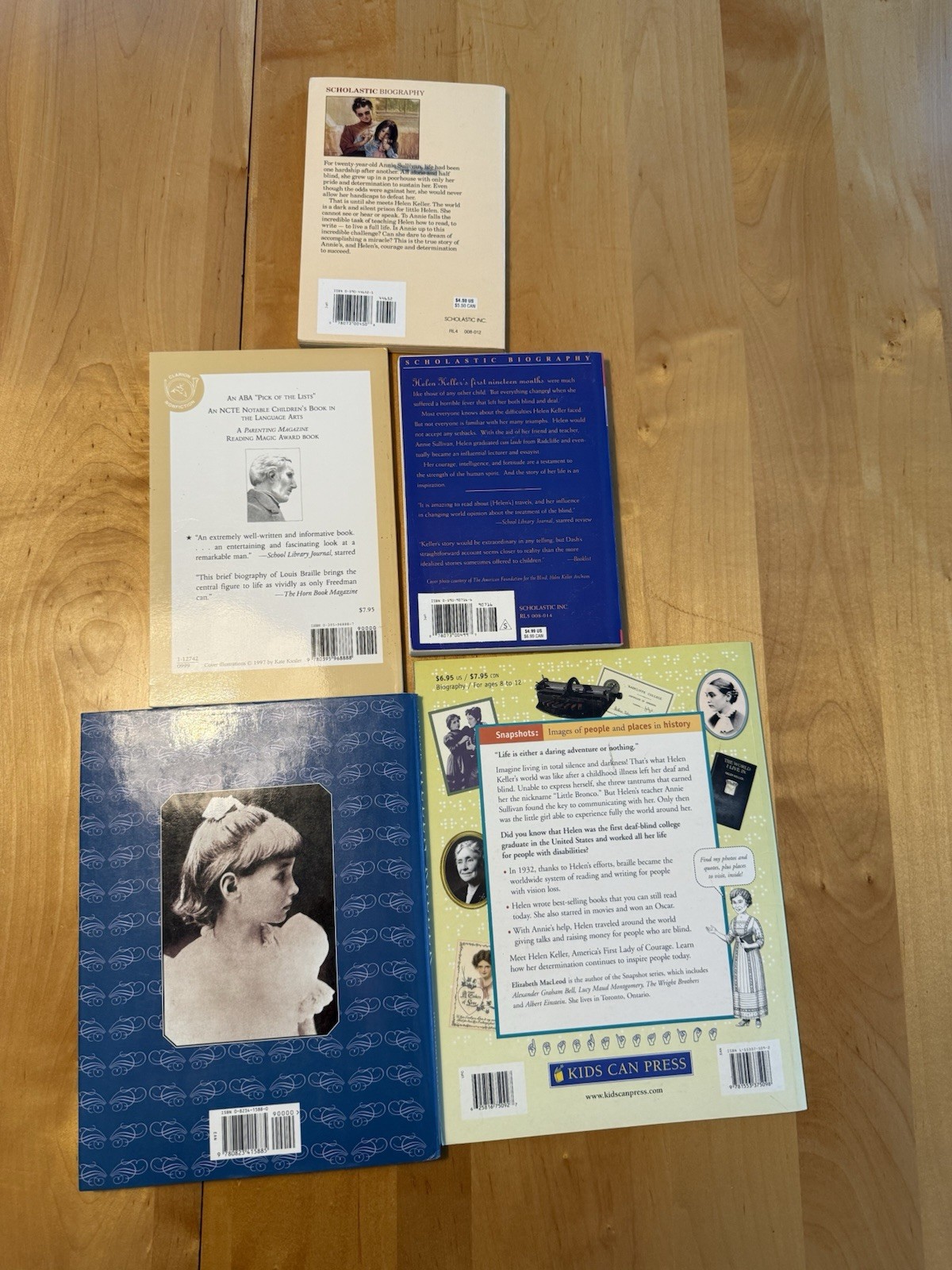 Helen Keller Sullivan Braille heroes biography pictures homeschool textset blind